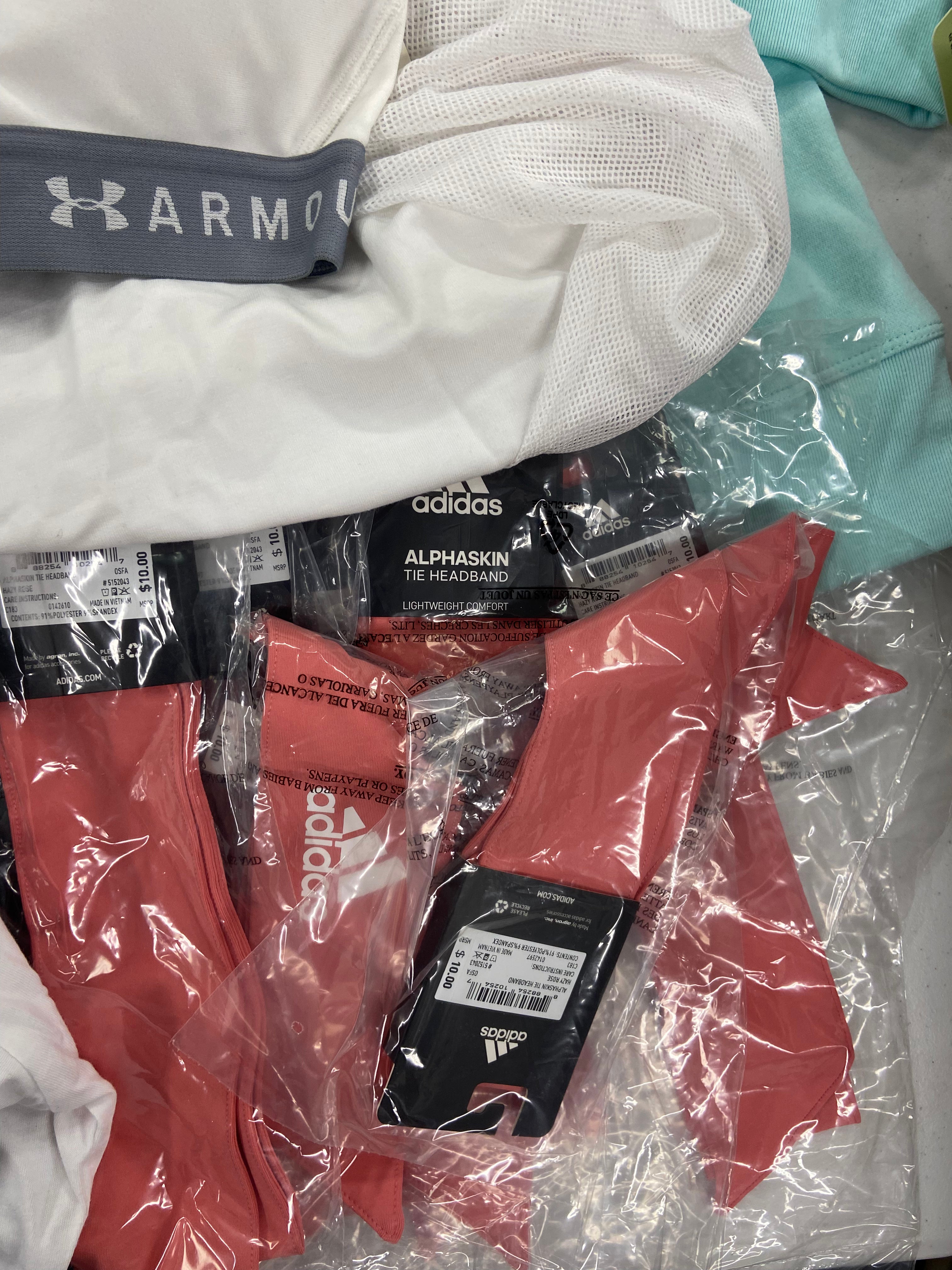 Women's Clothing Activewear Wholesale Lot, ADIDAS, CALVIN KLEIN, UNDER ARMOUR, DKNY, IDEOLOGY and more, 23 items, Shelf Pulls, MSRP $592
