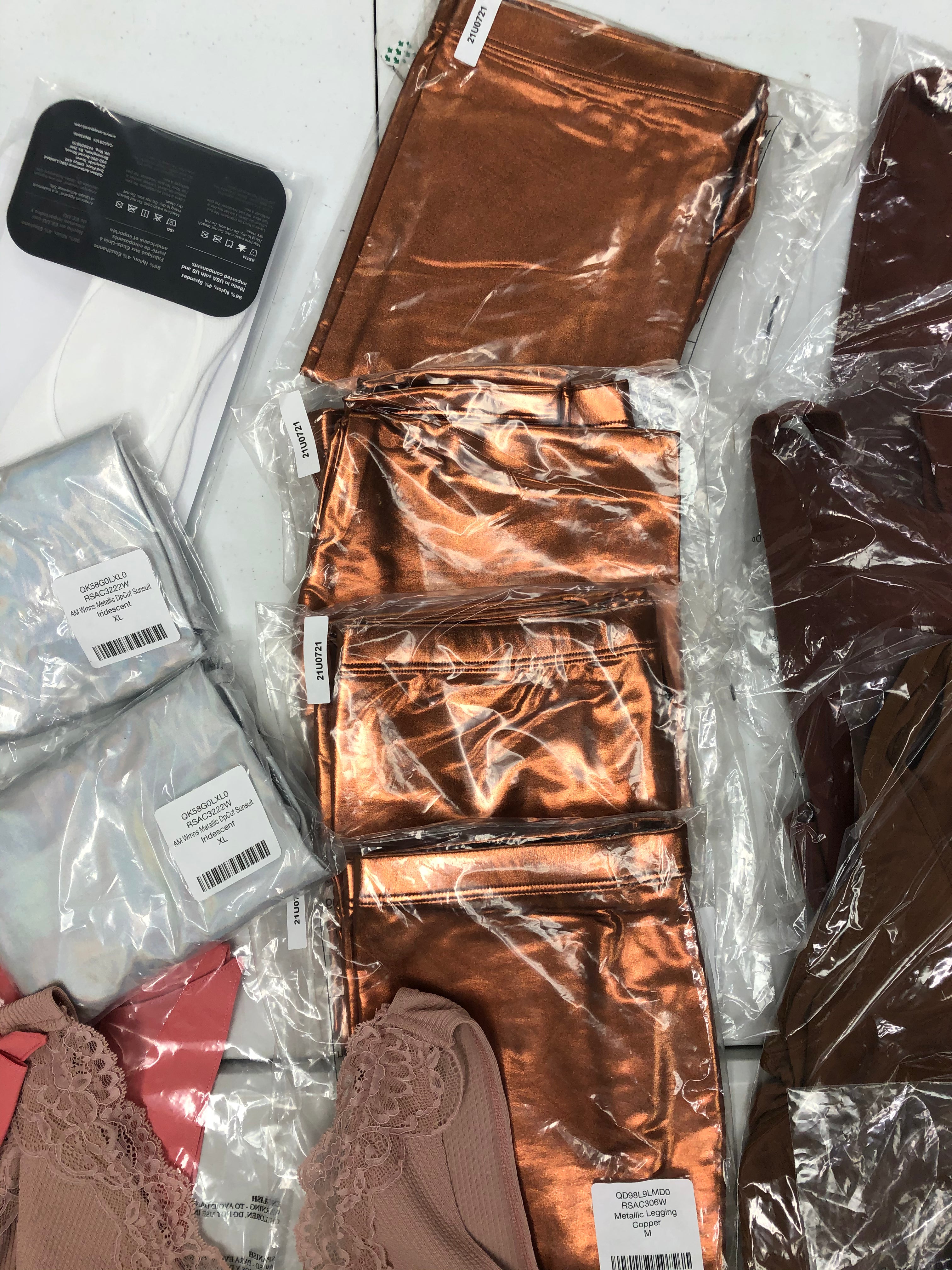 Women's Clothing Bodysuits, Leggings and Other Wholesale Lot, ADIDAS, FREE PEOPLE, AMERICAN APPAREL, 32 items, New, MSRP $770