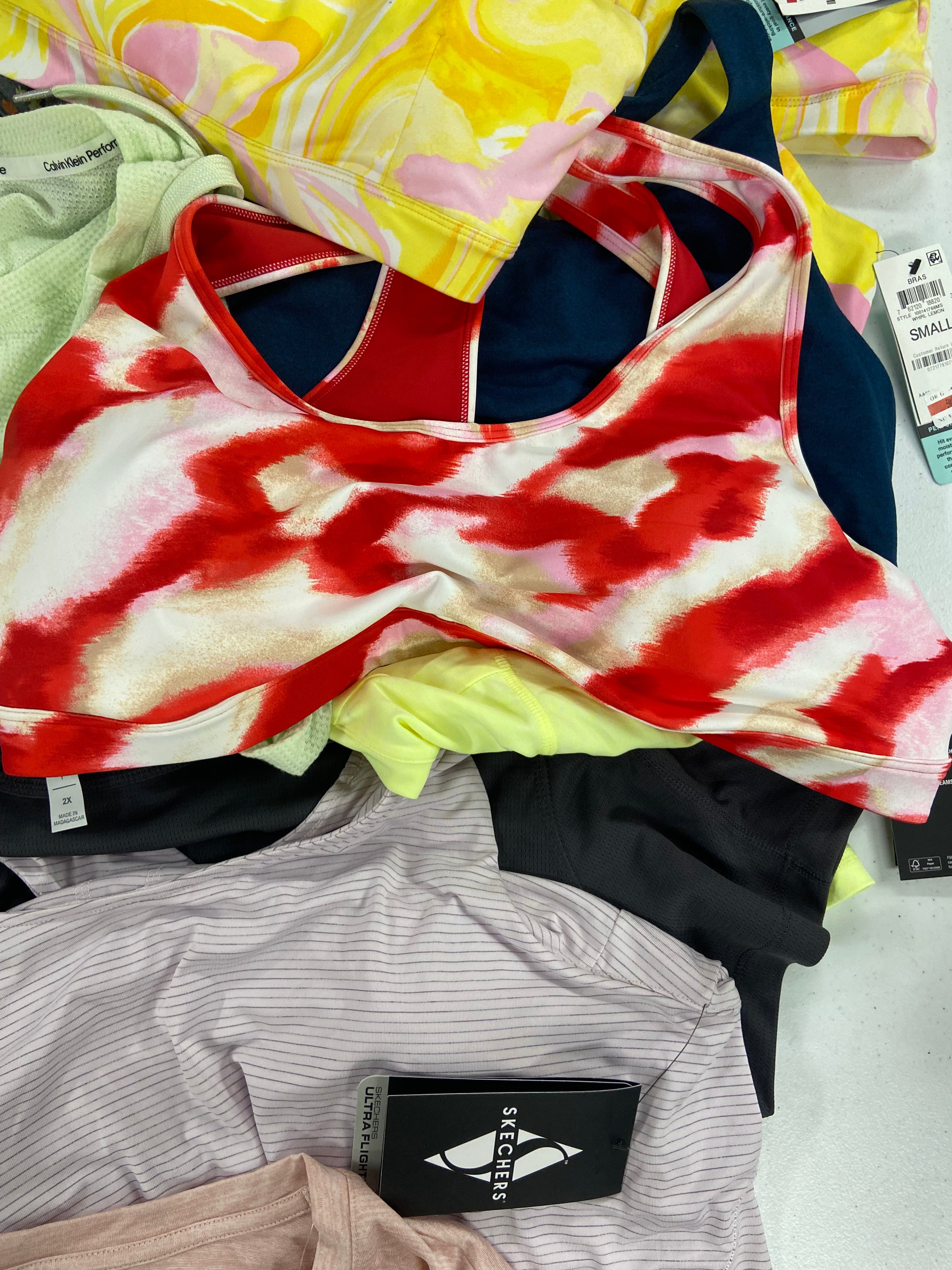 Women's Clothing Activewear Wholesale Lot, CALVIN KLEIN, UNDER ARMOUR, SKECHERS, IDEOLOGY, 19 items, Shelf Pulls, MSRP $504