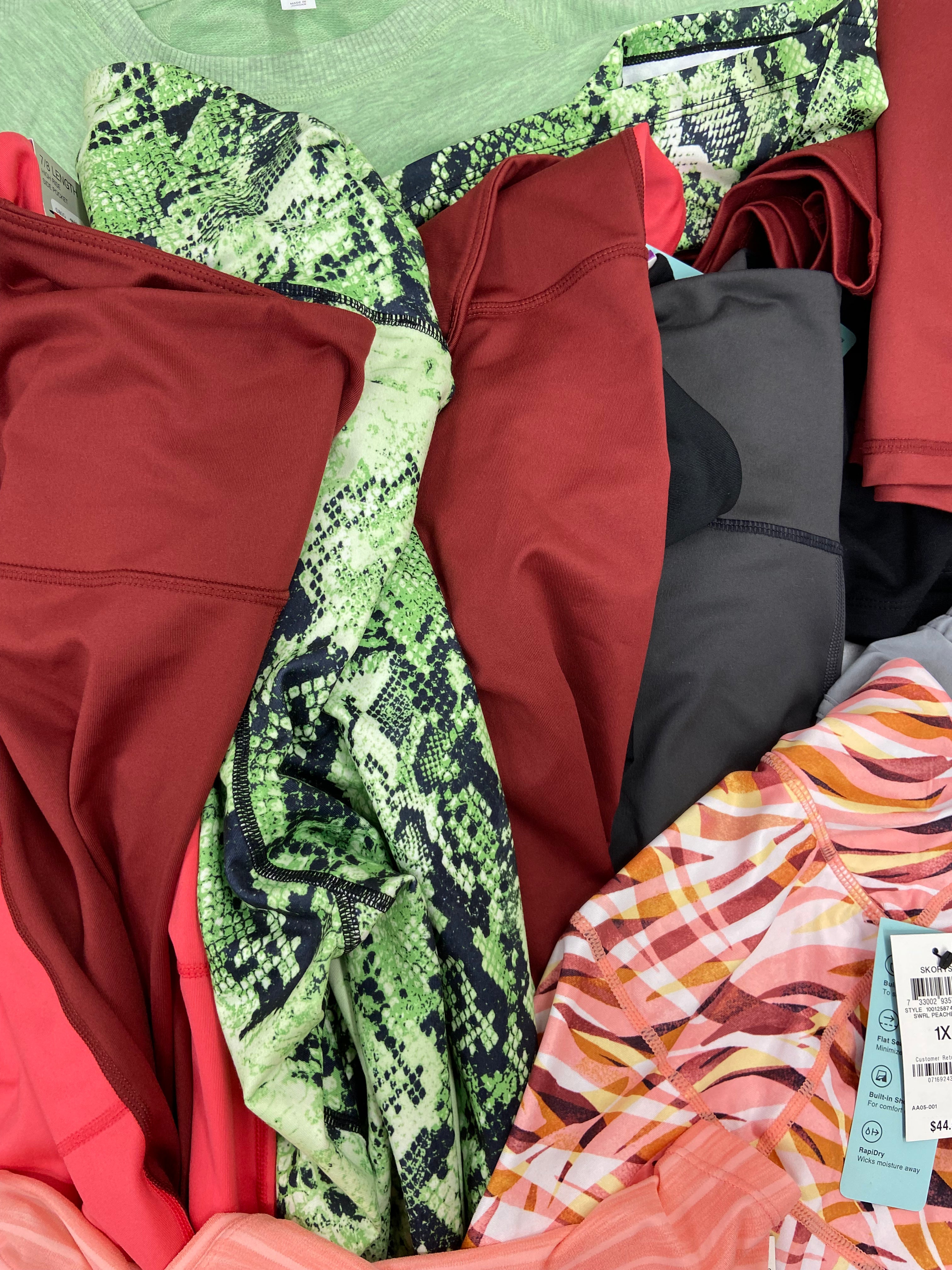 Women's Clothing Activewear Wholesale Lot, IDEOLOGY, 24 items, Shelf Pulls, MSRP $793