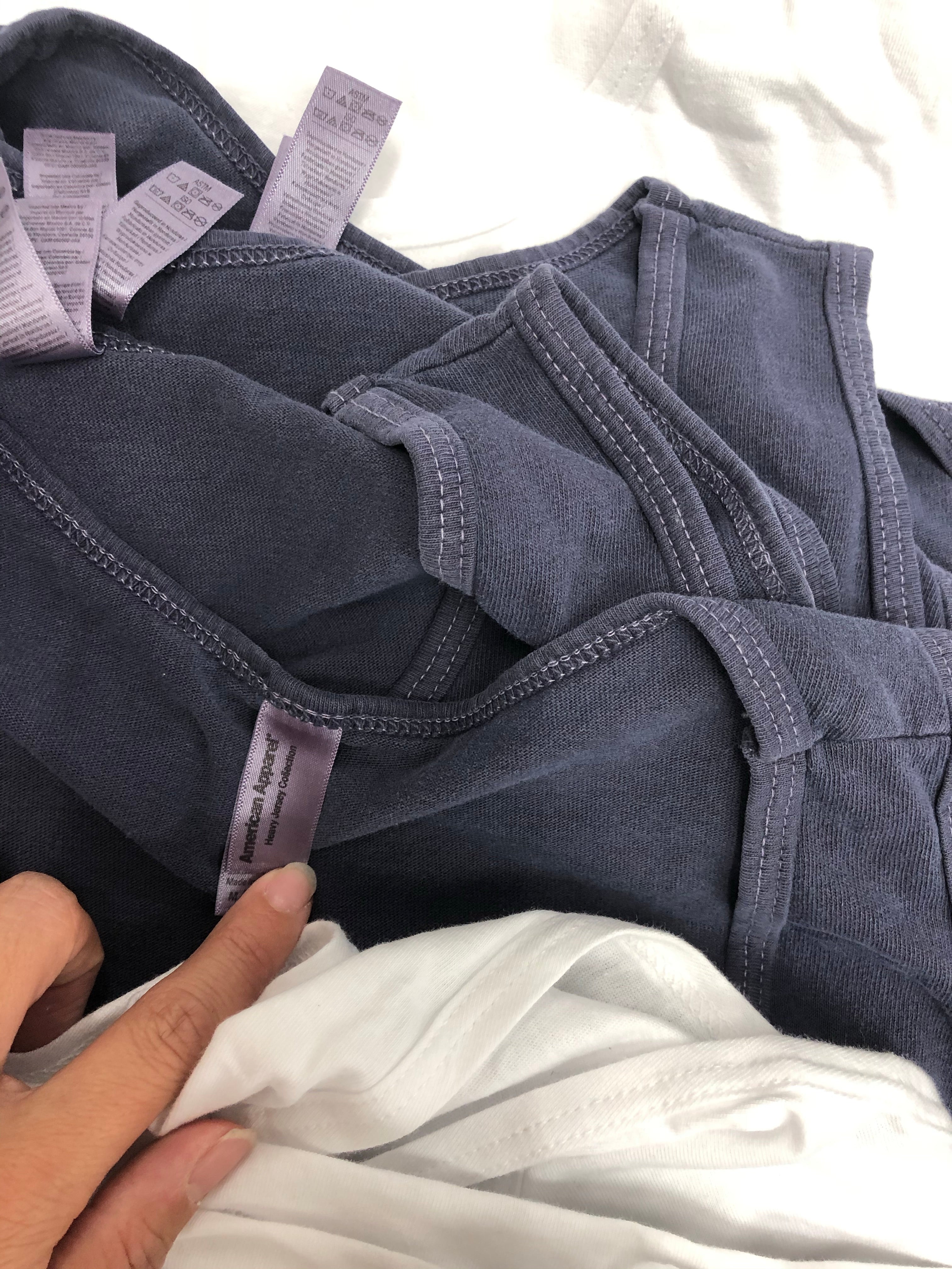 Men's Clothing Tops Sleeveless Wholesale Lot, AMERICAN APPAREL Only, 95 Items, Shelf Pulls, MSRP $1,710