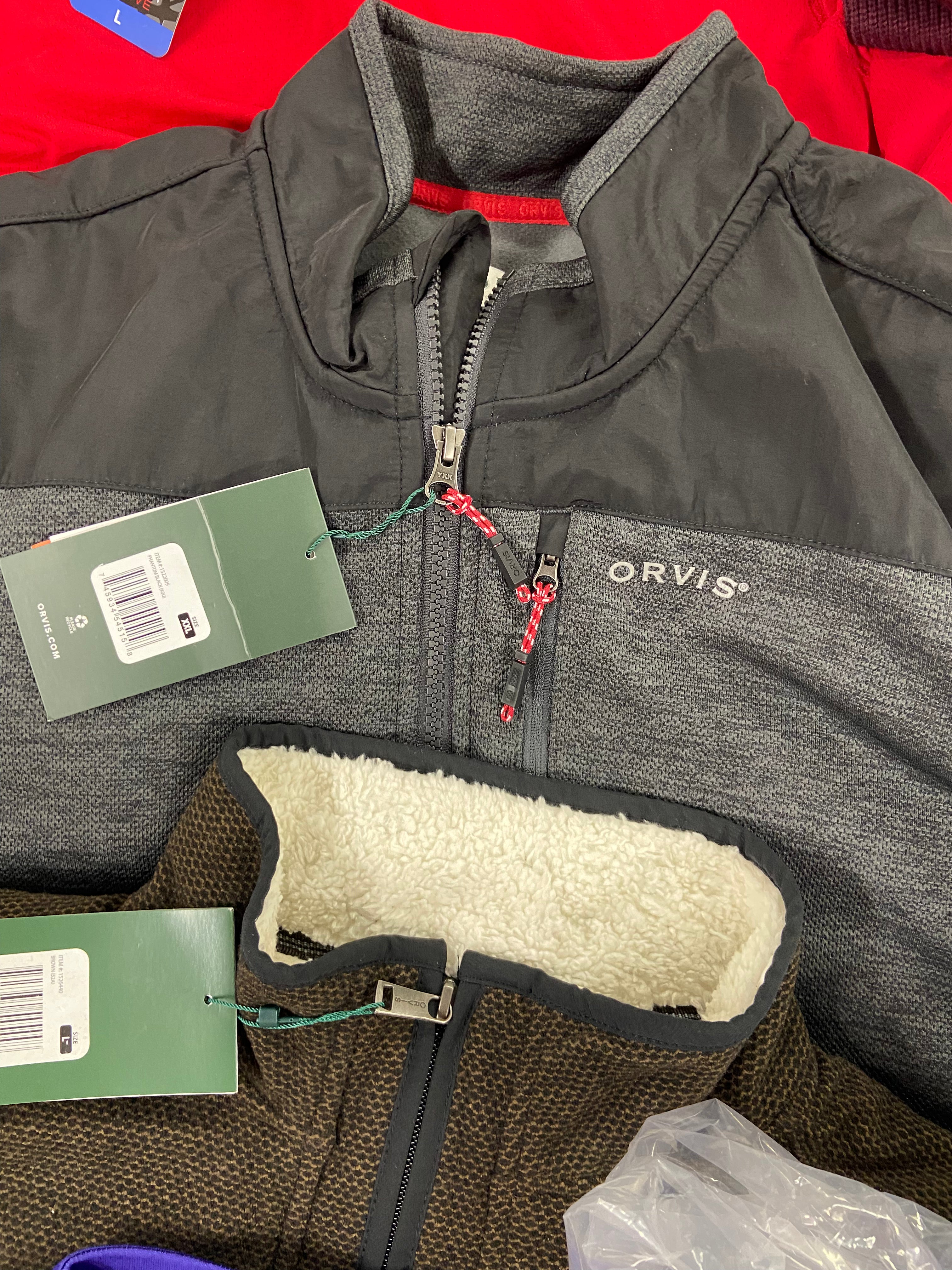 Men's Clothing Sweaters & Outerwear Wholesale Lot, ADIDAS, MOUNTAIN HARDWEAR, SPYDER, ORVIS and more, 10 items, Shelf Pulls, MSRP $670