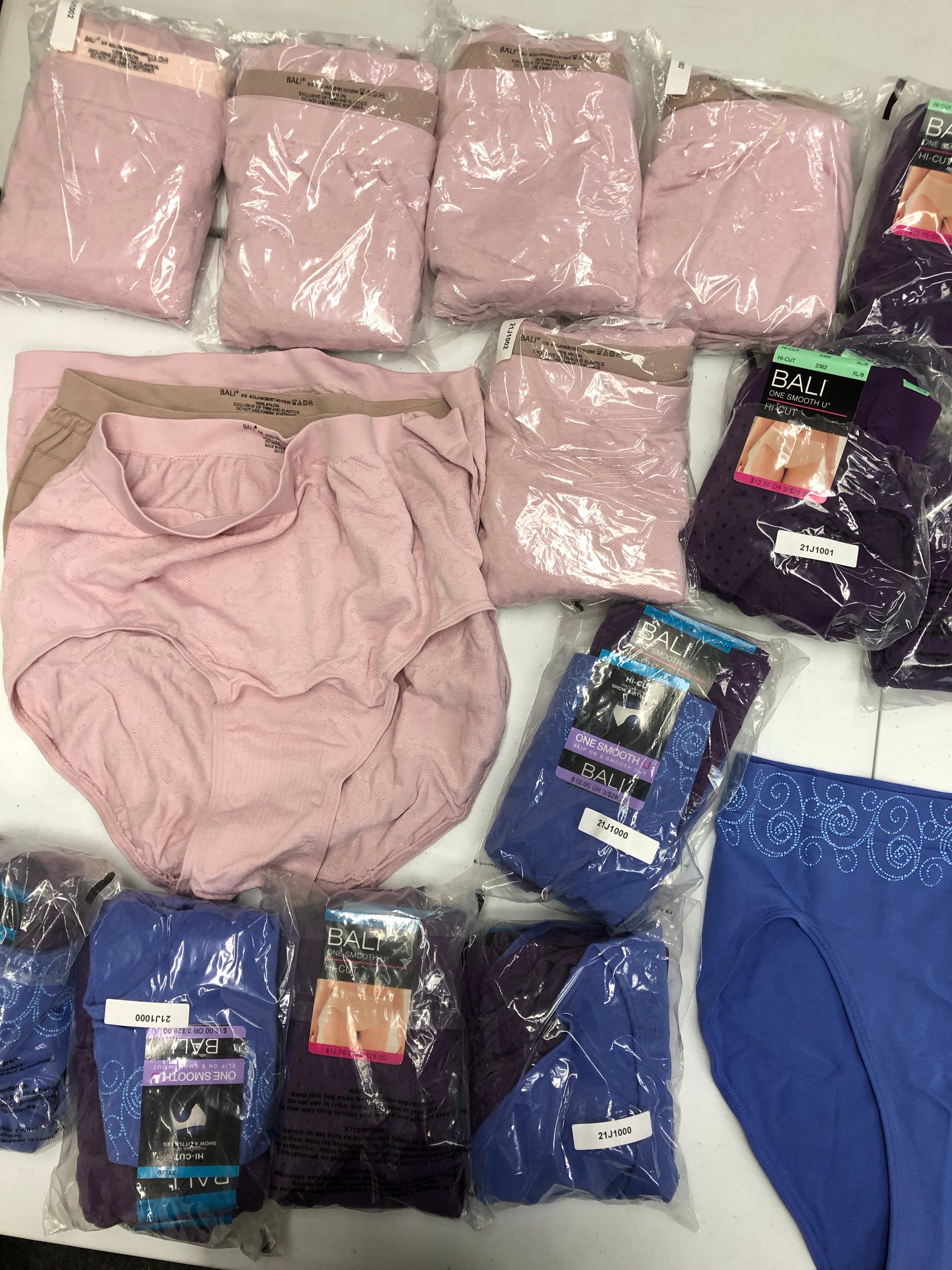 Women's Clothing Intimates Wholesale Lot,BALI, 72 items, Shelf Pulls, MSRP $864