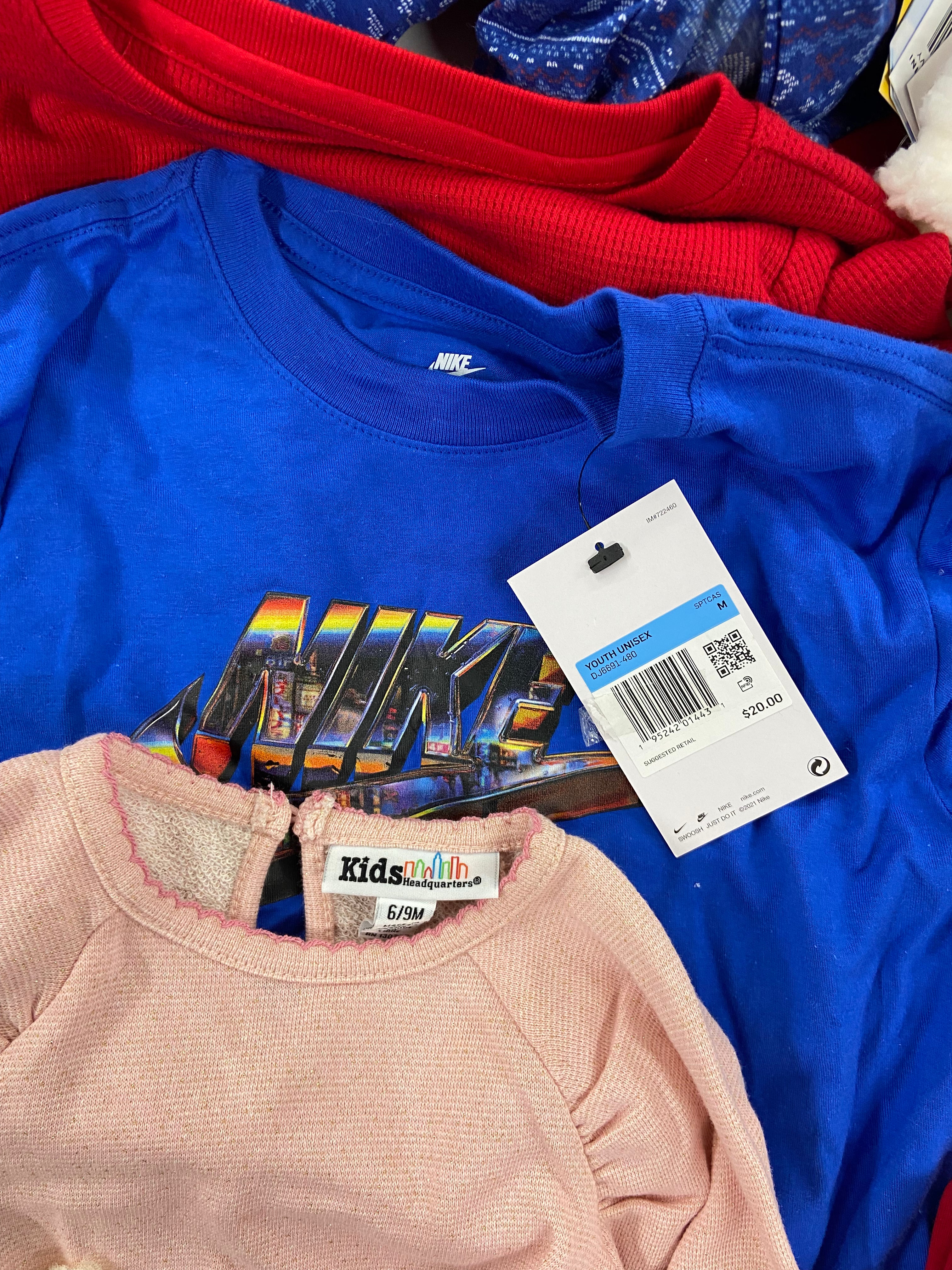 Kid's / Baby's Clothing Assorted Wholesale Lot, NIKE, UNDER ARMOUR, CARTER'S, 32 DEGREES, KIDS HEADQUARTERS, FIRST IMPRESSIONS and more, 28 items, Shelf Pulls, MSRP $699