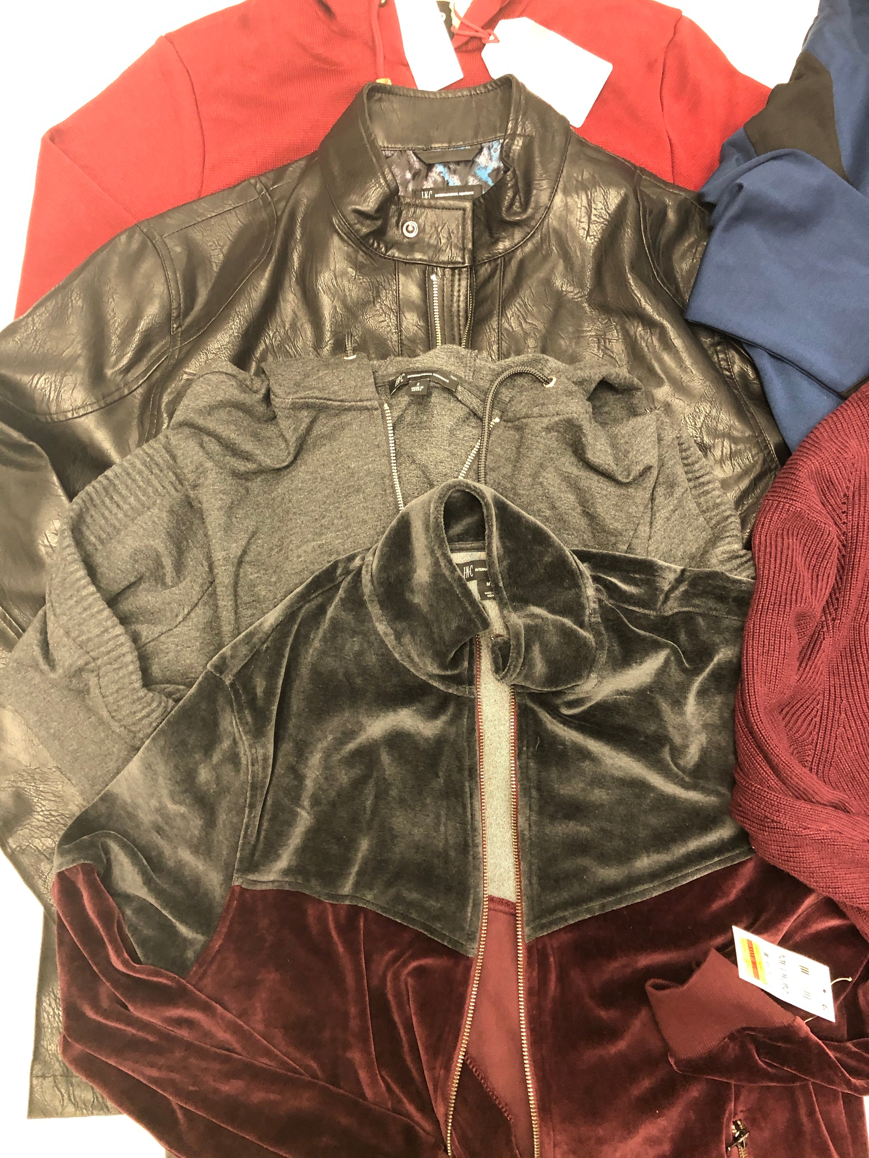 Men's Clothing Jacket Wholesale Lot, Buffalo, INC, American Apparel, 14 Units, Shelf Pulls, MSRP $1,082