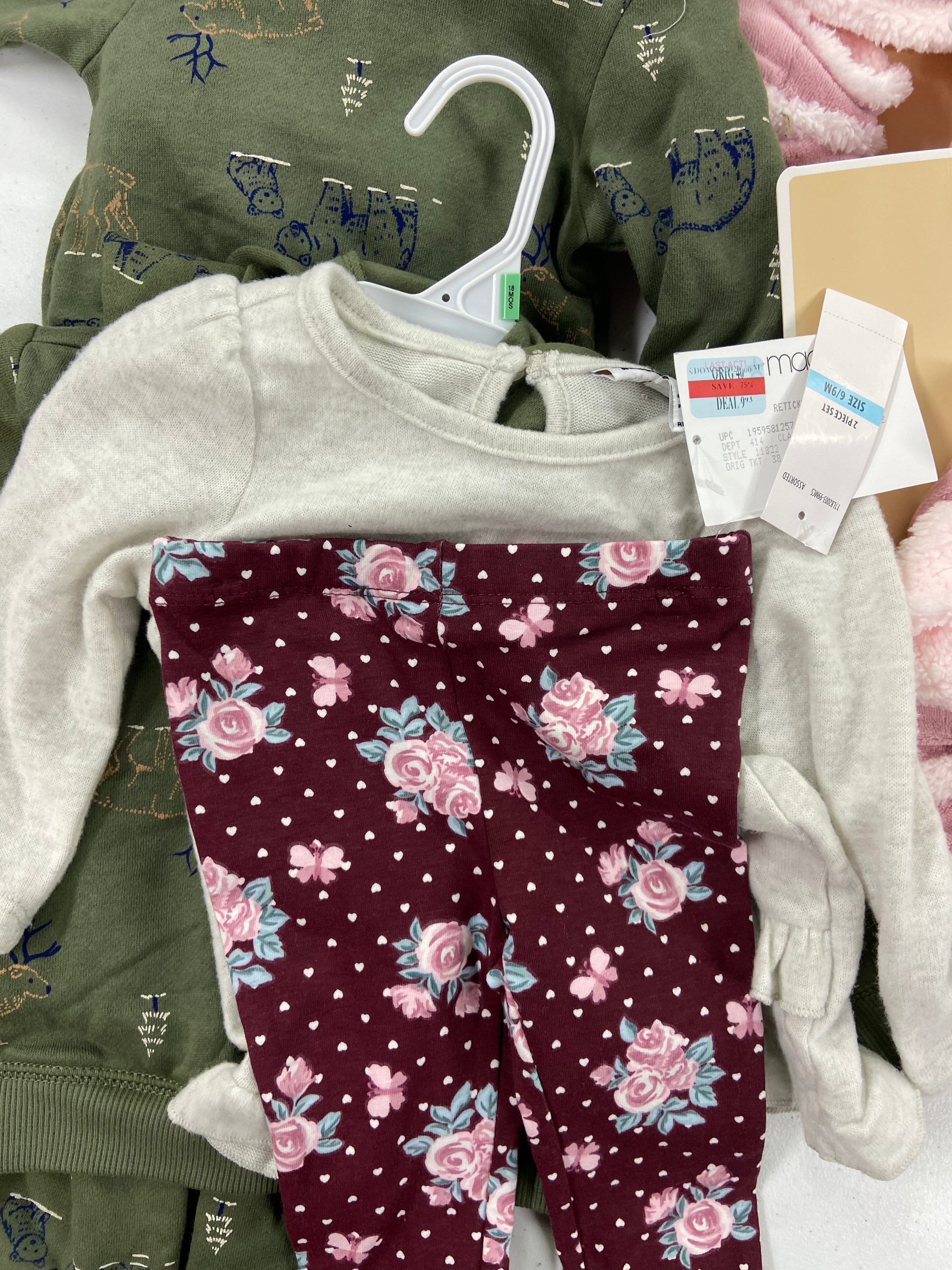 Baby's Clothing Assorted Wholesale Lot, FIRST IMPRESSIONS, CARTER'S and more, 19 items, Shelf Pulls, MSRP $538