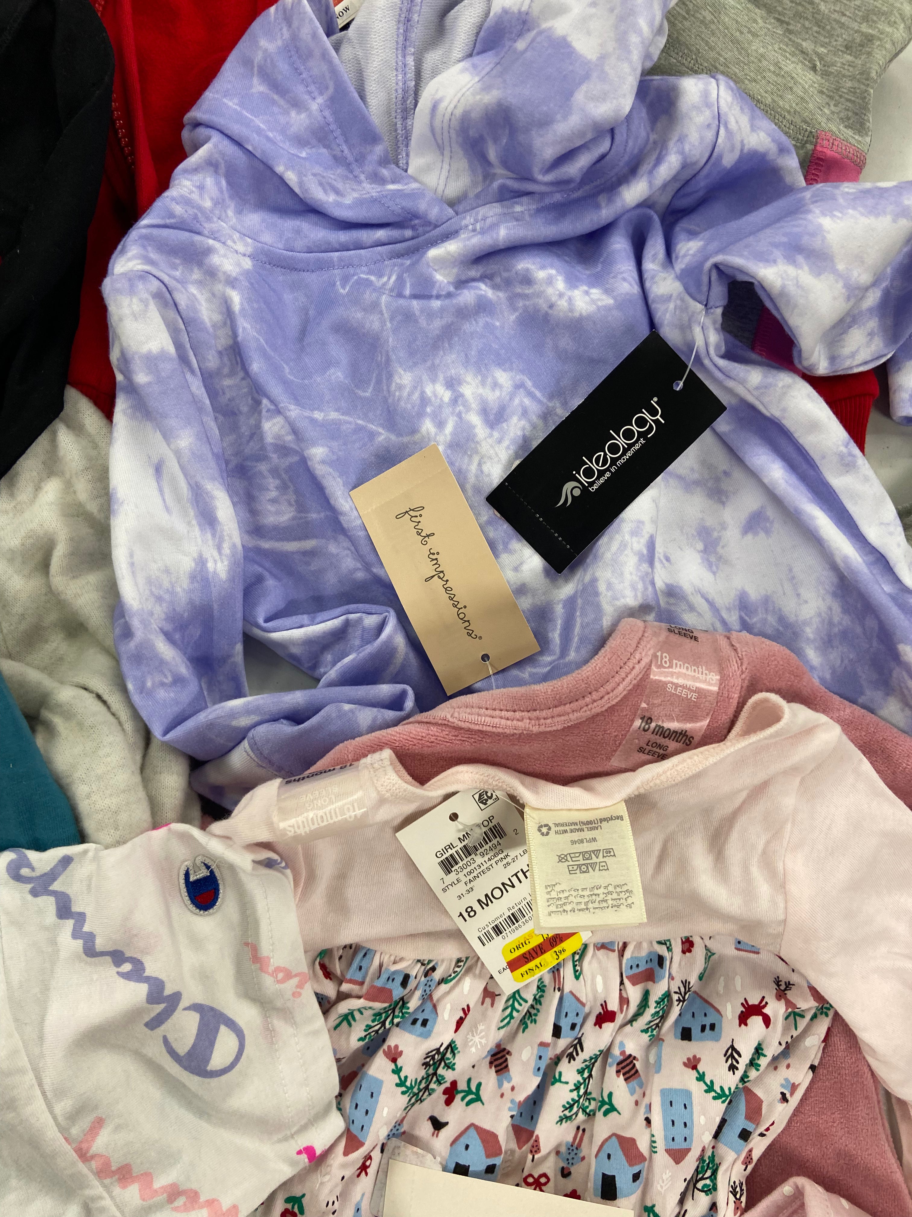 Kid's / Baby's Clothing Assorted Wholesale Lot, NIKE, POLO RALPH LAUREN, KIDS HEADQUARTERS, CARTER'S, RARE EDITIONS, CHAMPION and more, 29 items, Shelf Pulls, MSRP