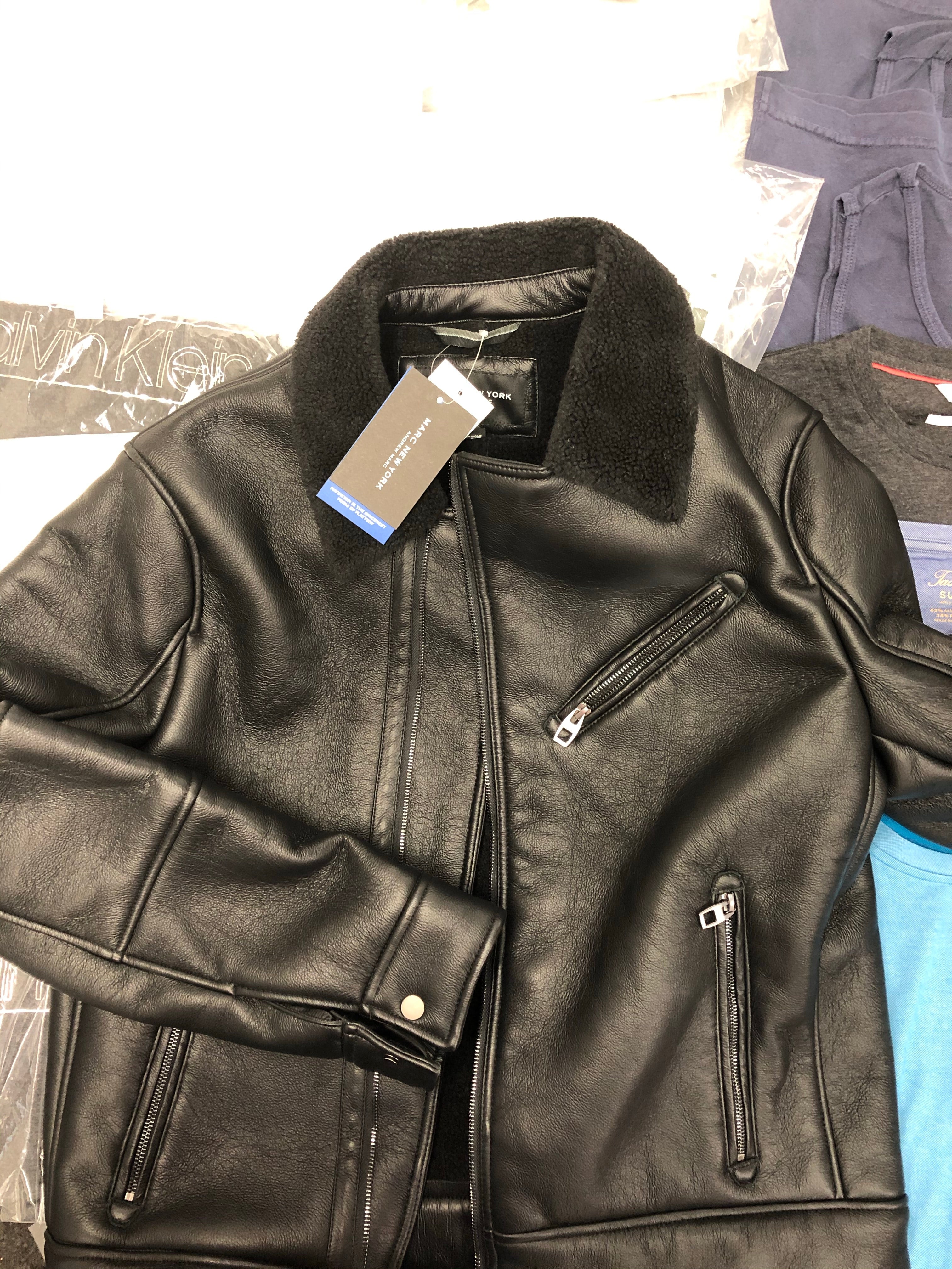 Men's Clothing Tops + Jacket Wholesale Lot, MARC NEW YORK, CALVIN KLEIN, TASSO ELBA, AMERICAN APPAREL, 39 items, Shelf Pulls, MSRP $1,103