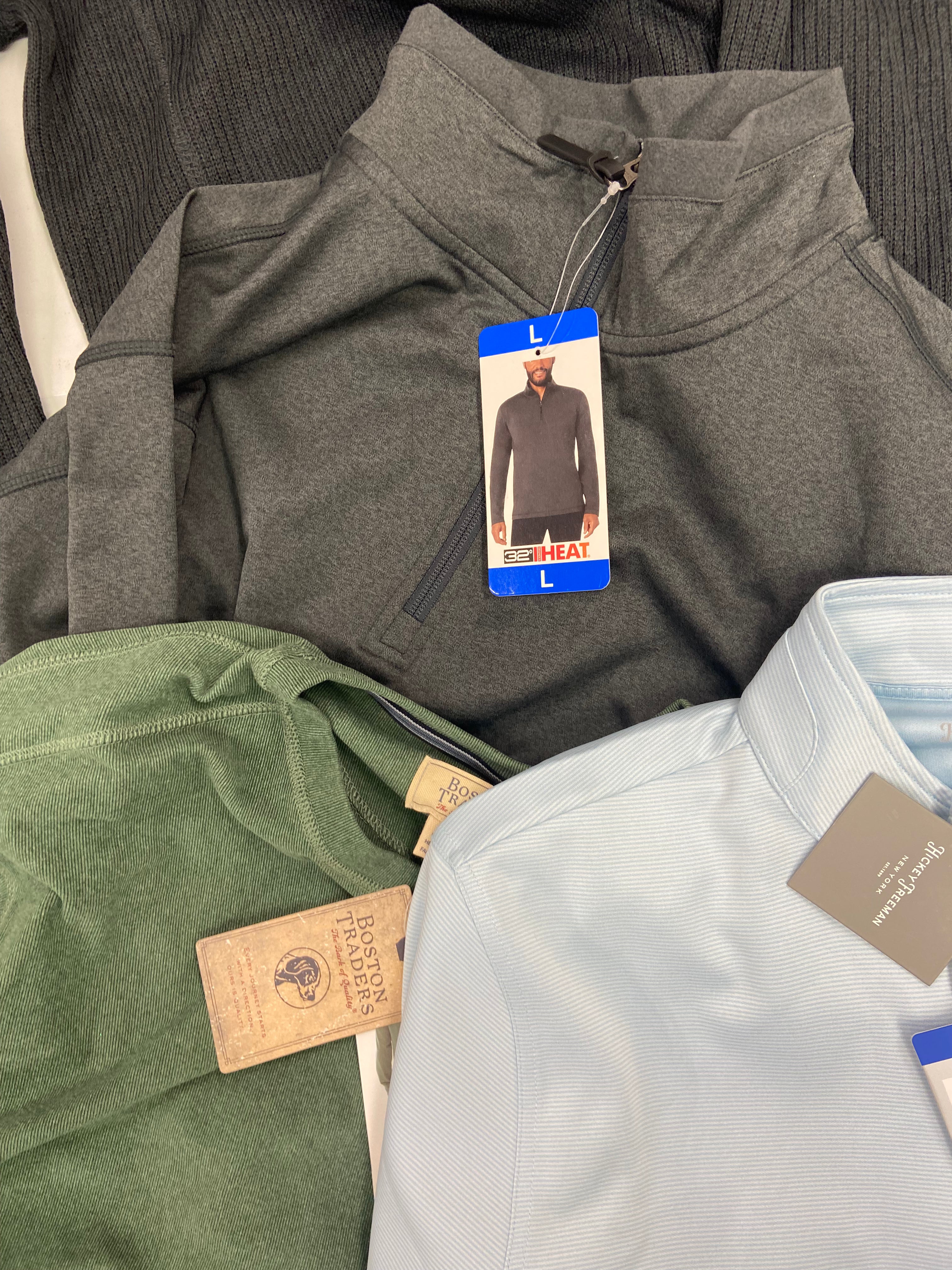Men's Clothing Long Sleeves & Others Wholesale Lot, BANANA REPUBLIC, HURLEY, ADIDAS, PUMA and more, 14 items, NEW, MSRP $883