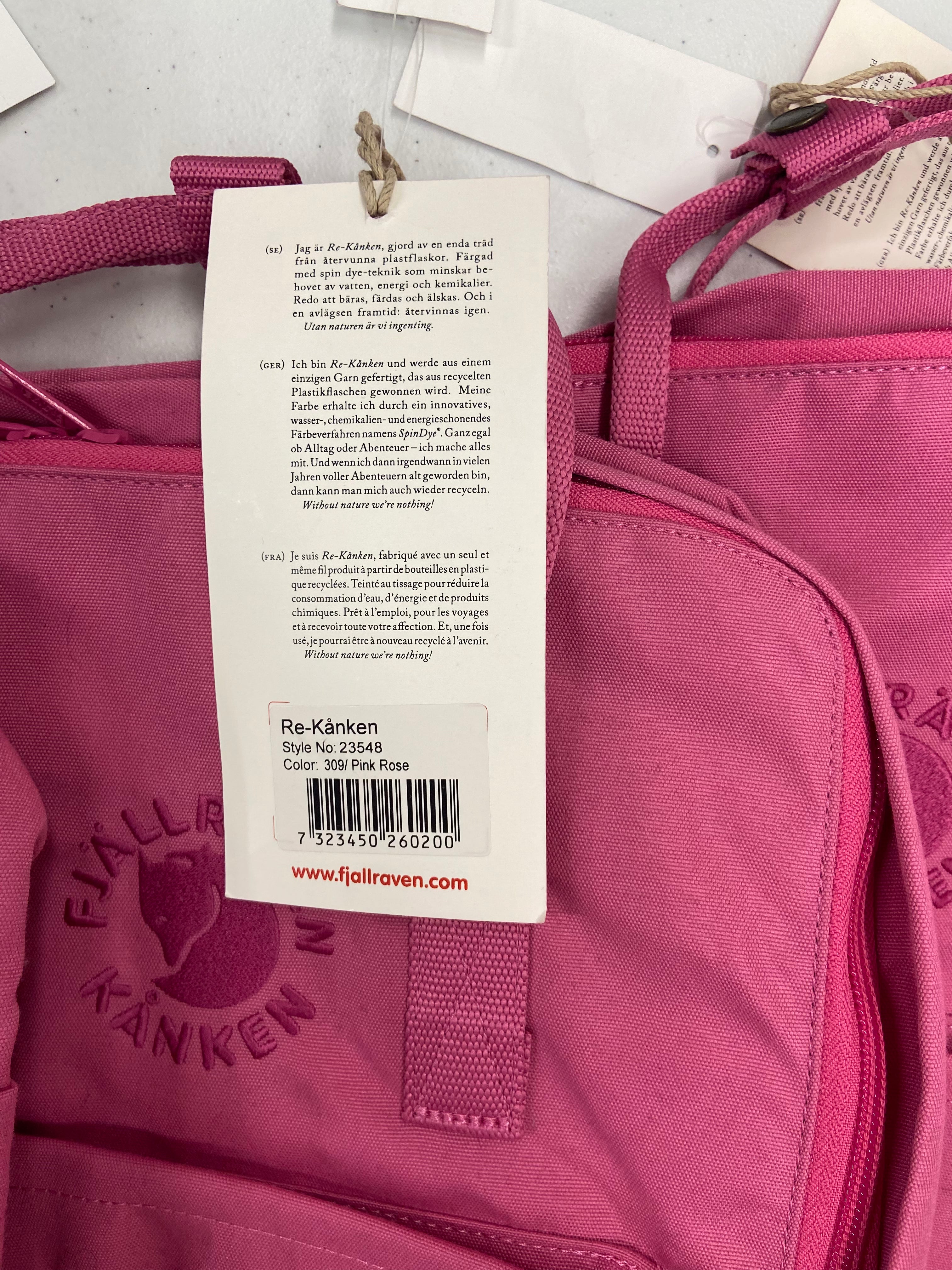 Women's Pink Backpack Wholesale Lot, FJALLRAVEN, 5 items, New, MSRP $450