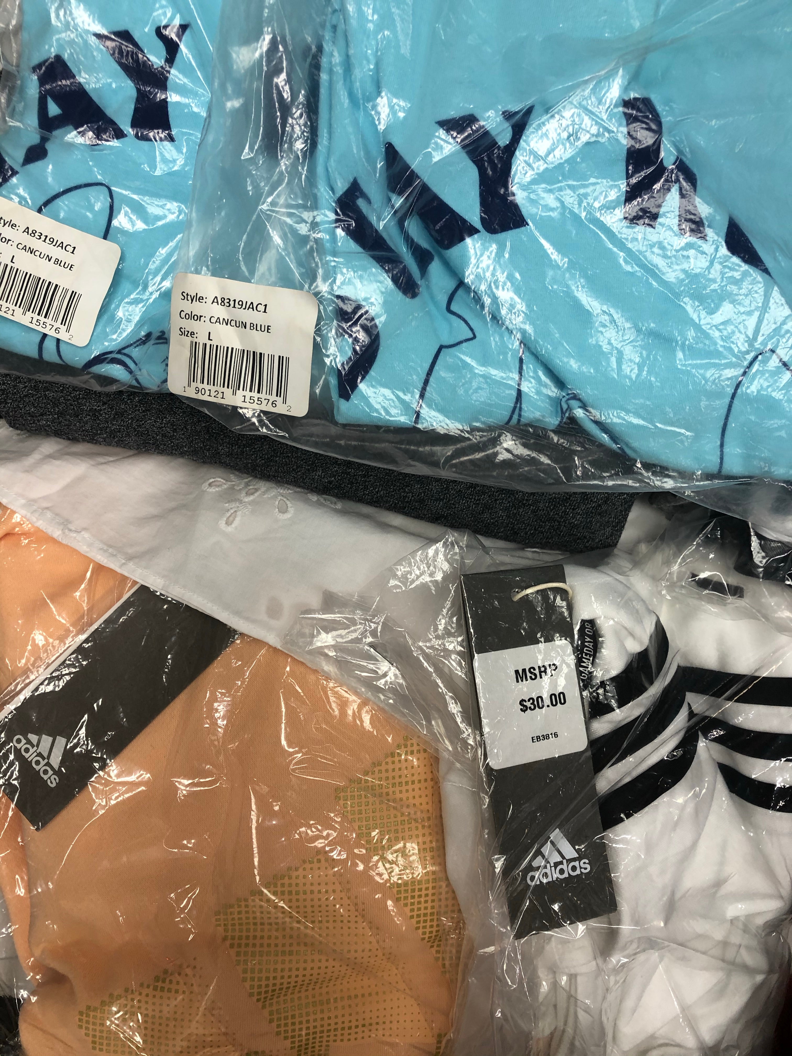 Women's Clothing Tops Wholesale Lot, DKNY, FILA, ADIDAS, CALVIN KLEIN, FREE PEOPLE, ALFANI and more, 26 Units, Shelf Pulls, MSRP $1,410
