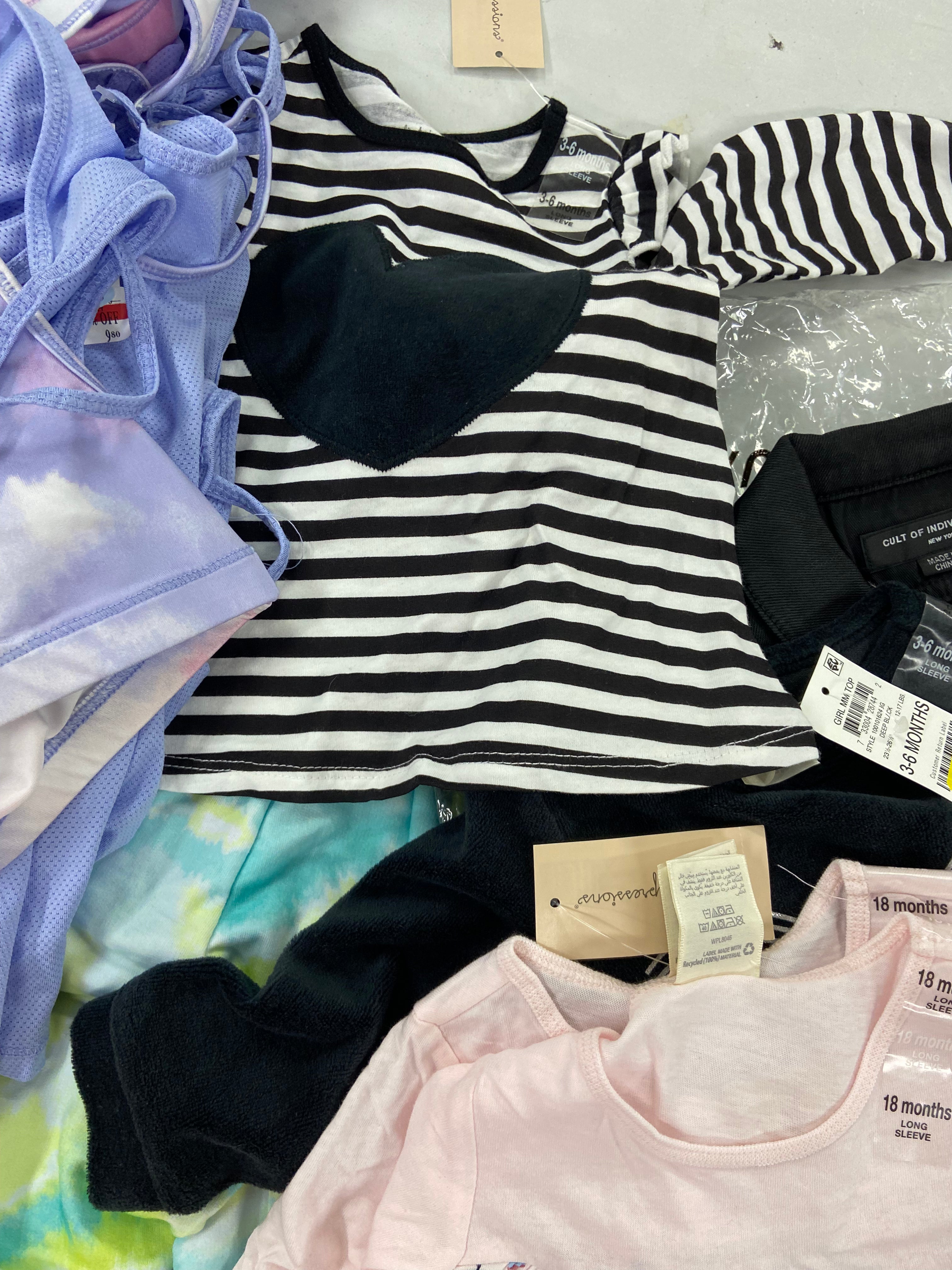Kid's & Baby's Clothing Assorted Wholesale Lot, DISNEY, CULT OF INDIVIDUALITY, CARTER'S, EPIC THREADS and more, 22 items, Shelf Pulls, MSRP $677