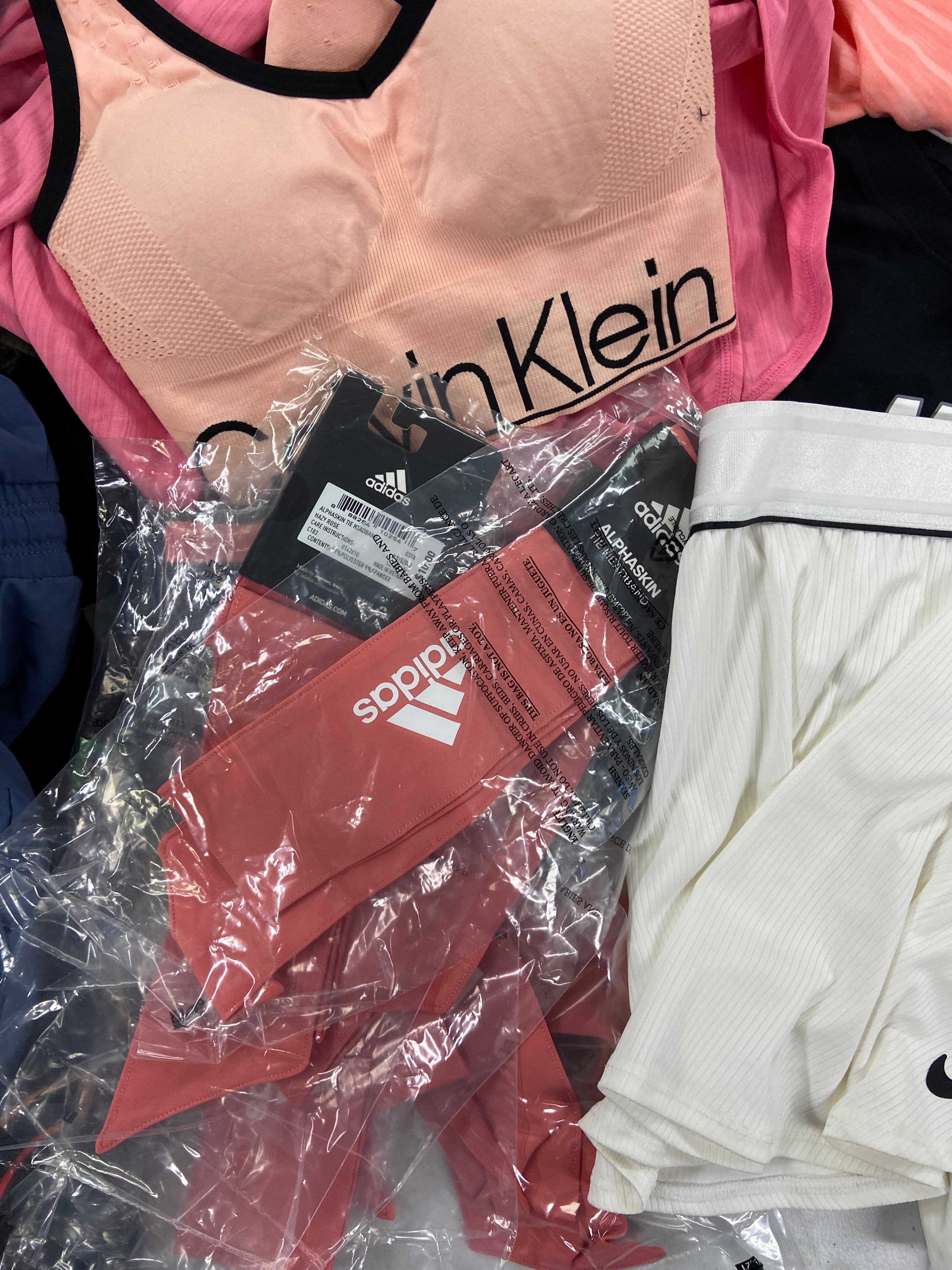 Women's Clothing Activewear Wholesale Lot, THE NORTH FACE, NIKE, ADIDAS, CK PERFORMANCE, DKNY, IDEOLOGY, 28 items, Shelf Pulls, MSRP $862