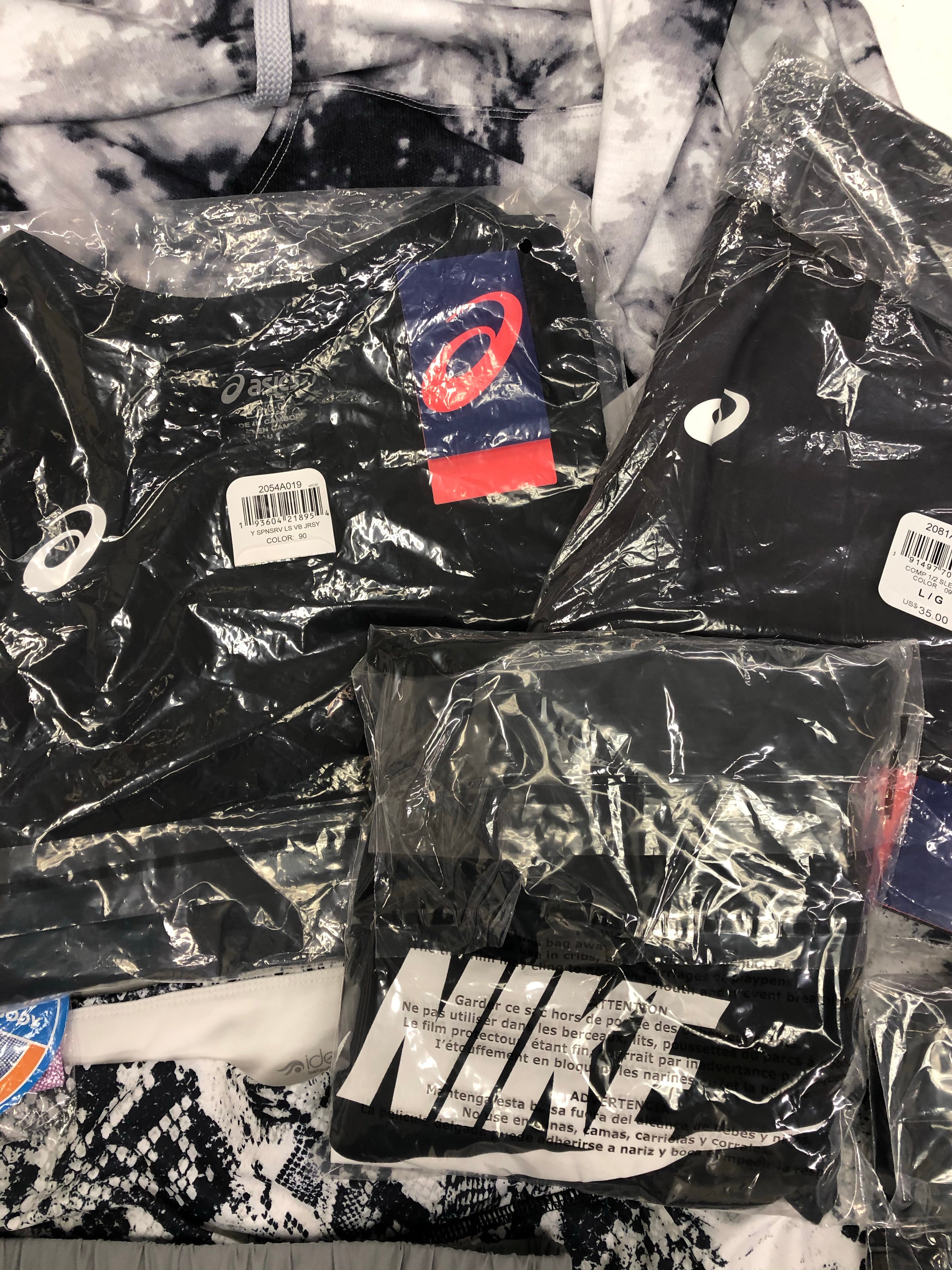 Women's Clothing Activewear Wholesale Lot, ASICS, COLUMBIA, NIKE, IDEOLOGY, 14 items, New, MSRP $531