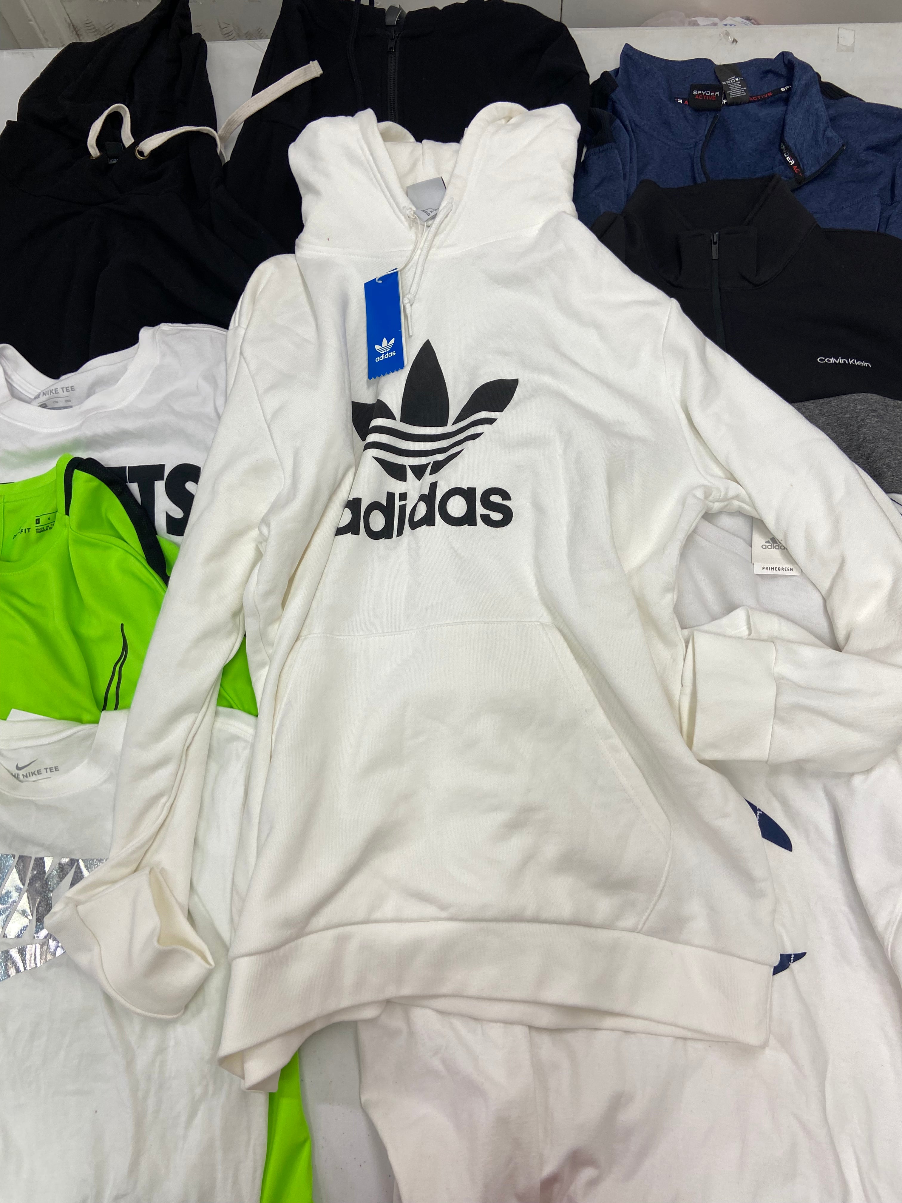 Men's Clothings Tops Wholesale Lot, NIKE, ADIDAS, CALVIN KLEIN, CHAMPION, EDDIE BAUER, BUFFALO DAVID BITTON, SPYDER and more, 11 items, CUSTOMER RETURNS