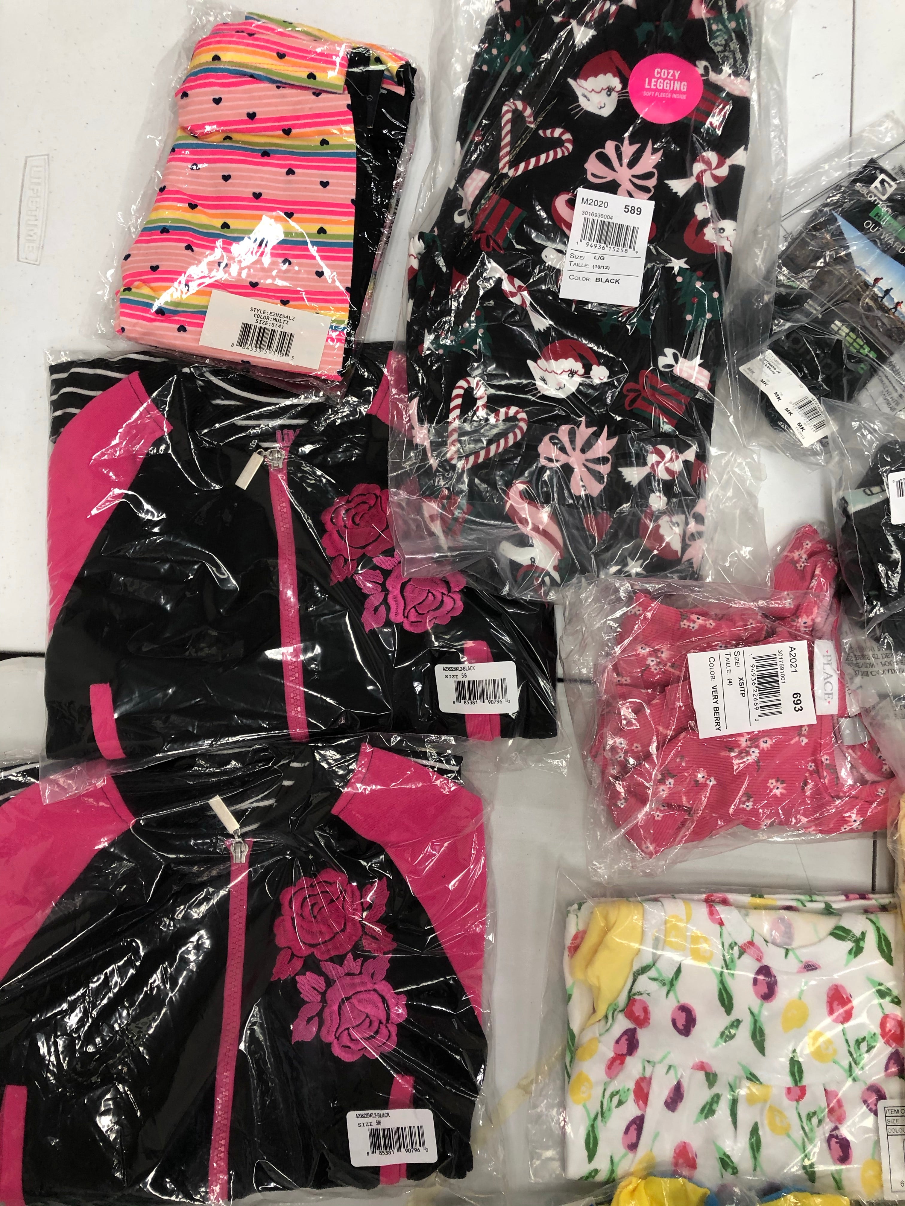 Kid's Clothing Assorted Wholesale Lot, AMERICAN APPAREL, FRENCH TOAST, THE CHILDREN'S PLACE, LIMITED TOO and more, 22 items, NEW, MSRP $324