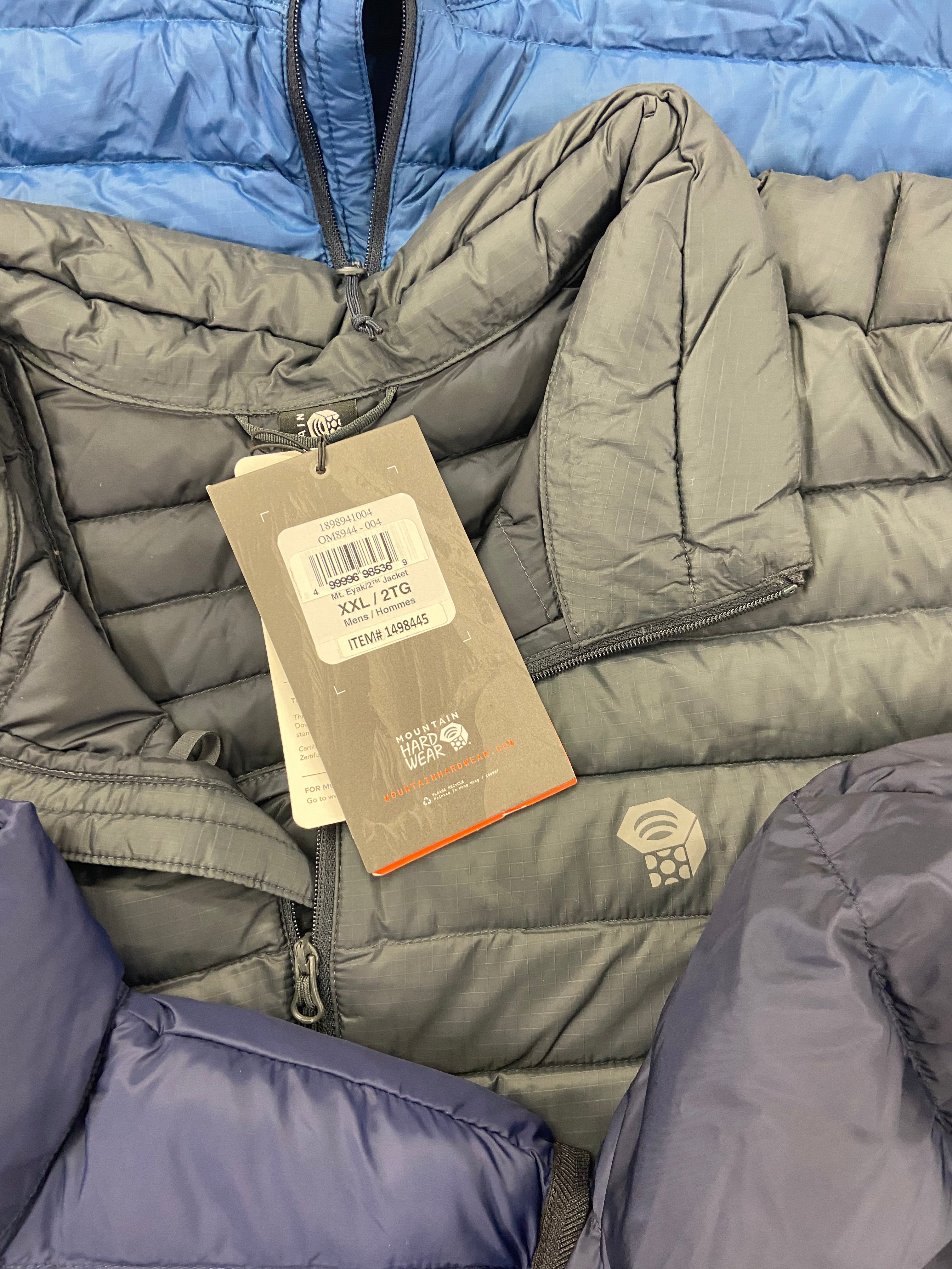 Men's Clothing Outerwear Wholesale Lot, ADIDAS, EDDIE BAUER, BUFFALO JEANS, MOUNTAIN HARDWEAR and more, 7 items, Shelf Pulls, MSRP $957