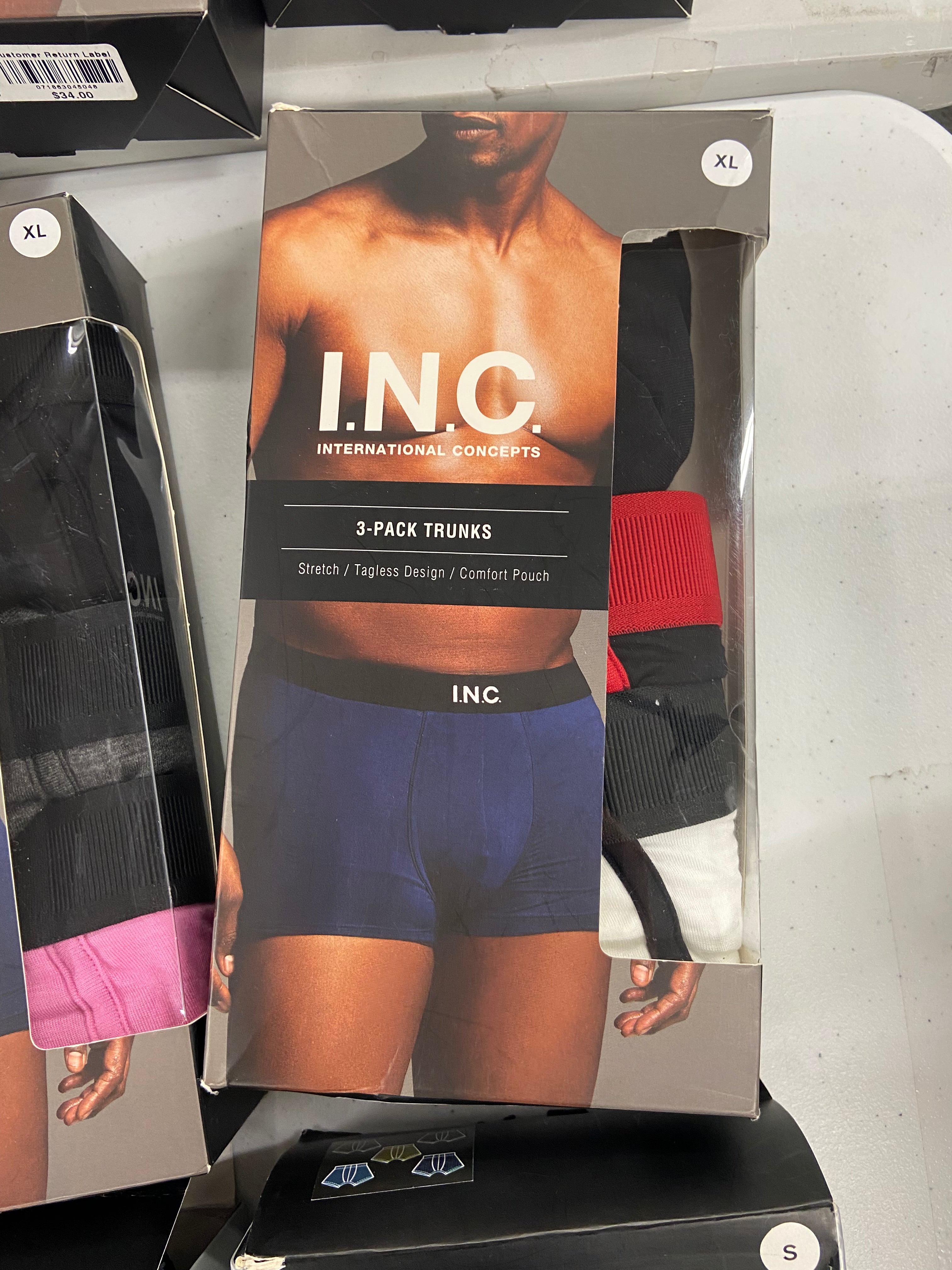 Men's Underwear & Others Wholesale Lot, CLUB ROOM, KENZO PARIS, INC, ALFANI, 14 items, Shelf Pulls, MSRP $624