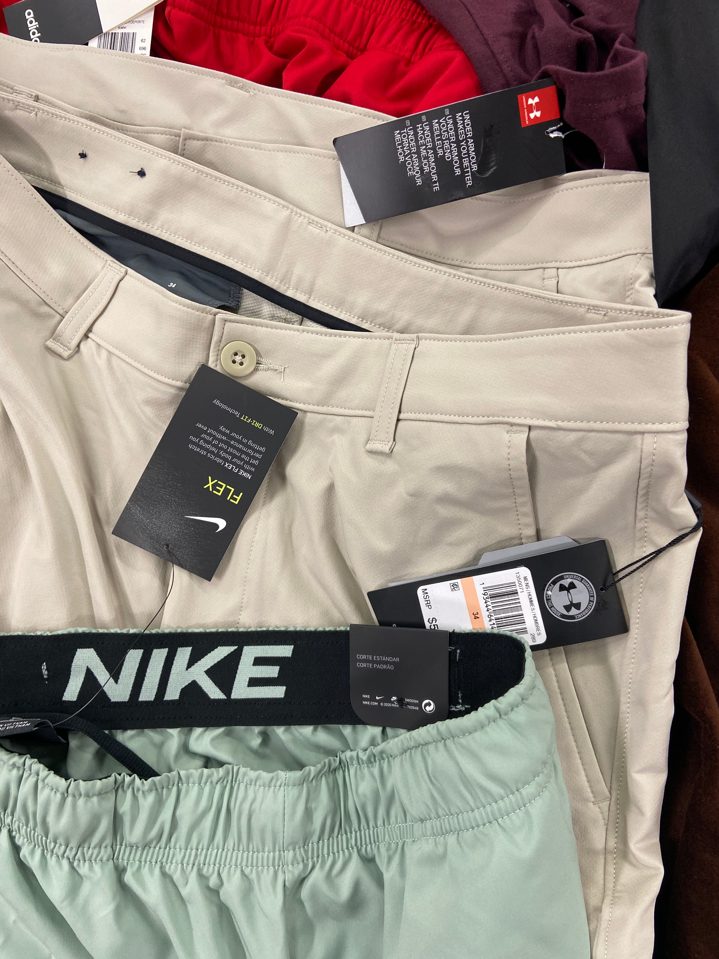 Men's Clothing Shorts & Others, Wholesale Lot, UNDER ARMOUR, PUMA, NIKE, ADIDAS, KENZO, CHAMPION and more, 15 items, Shelf Pulls, MSRP $1,085