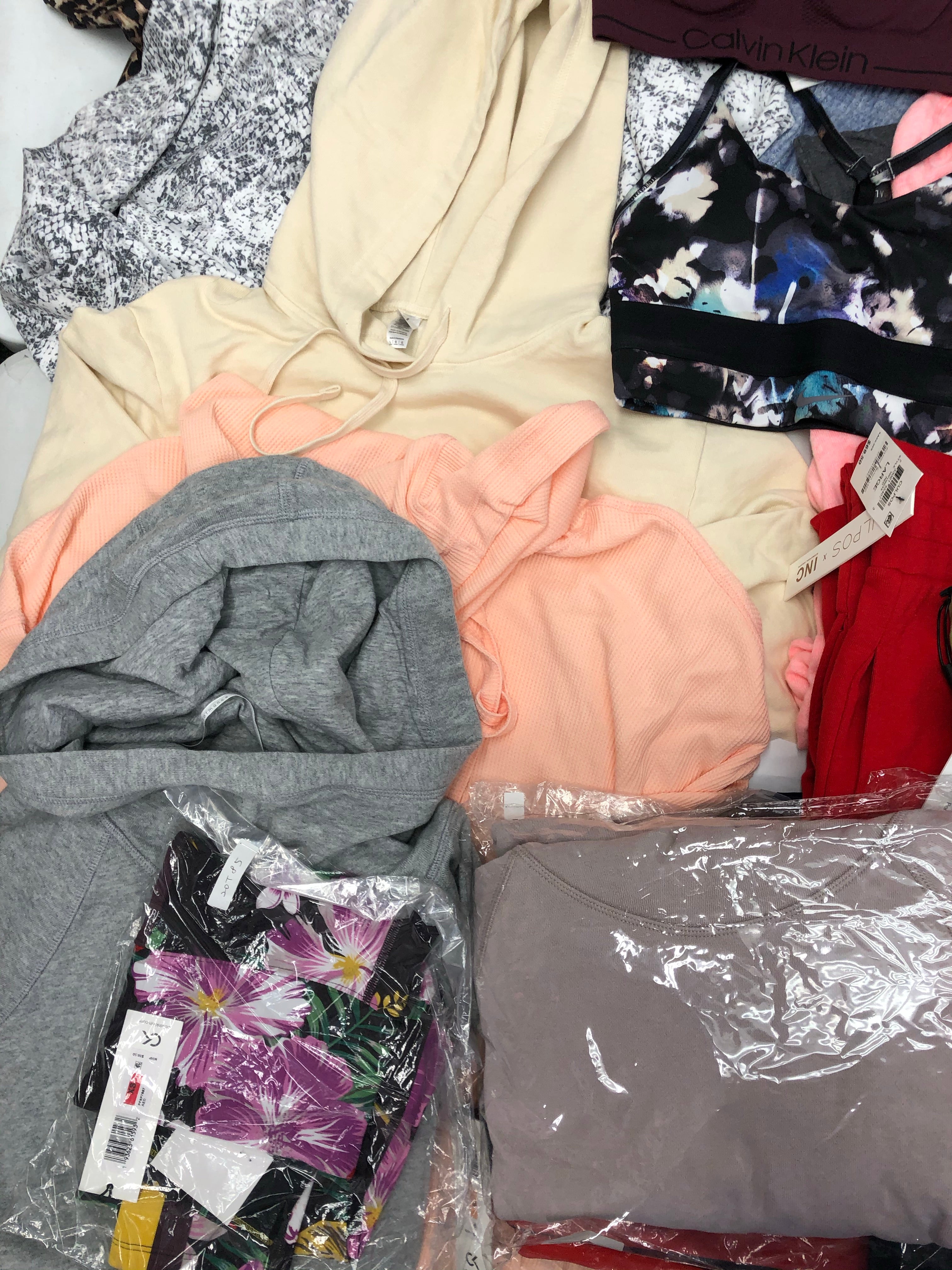 Women's Clothing Activewear Wholesale Lot, Nike, Adidas, Calvin Klein, Under Armour, Ideology and more, 31 Units, Shelf Pulls, MSRP $1,427.98