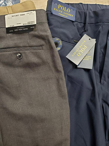 Men's Clothing Bottoms Wholesale Lot, MARC NEW YORK, POLO RALPH LAUREN, AMERICAN APPAREL, INC and more, 12 Items, Shelf Pulls, MSRP $594