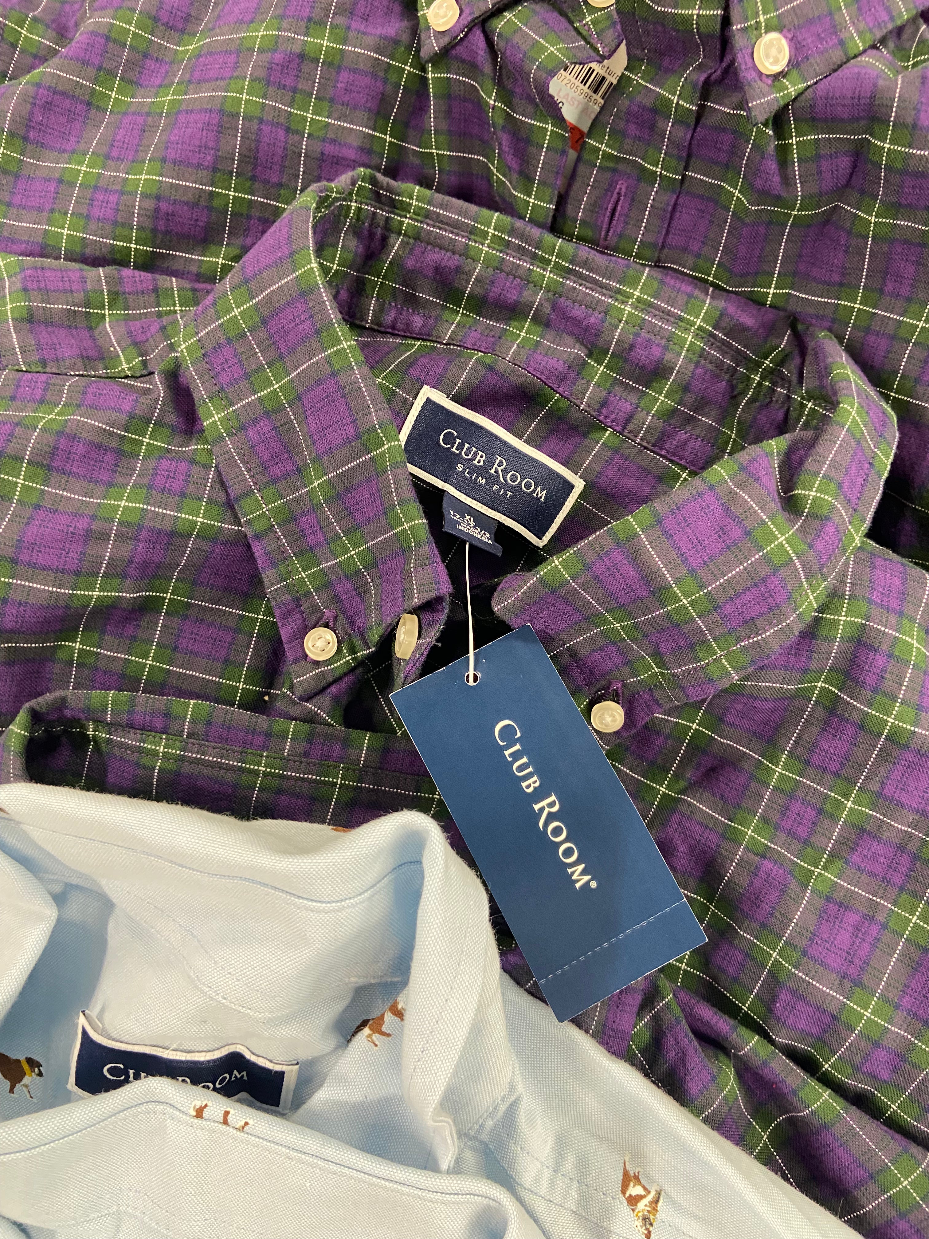Men's Clothing Button Down Shirts Wholesale Lot, DOCKERS, CALVIN KLEIN, MICHAEL KORS, CLUB ROOM, 15 items, Shelf Pulls, MSRP $912