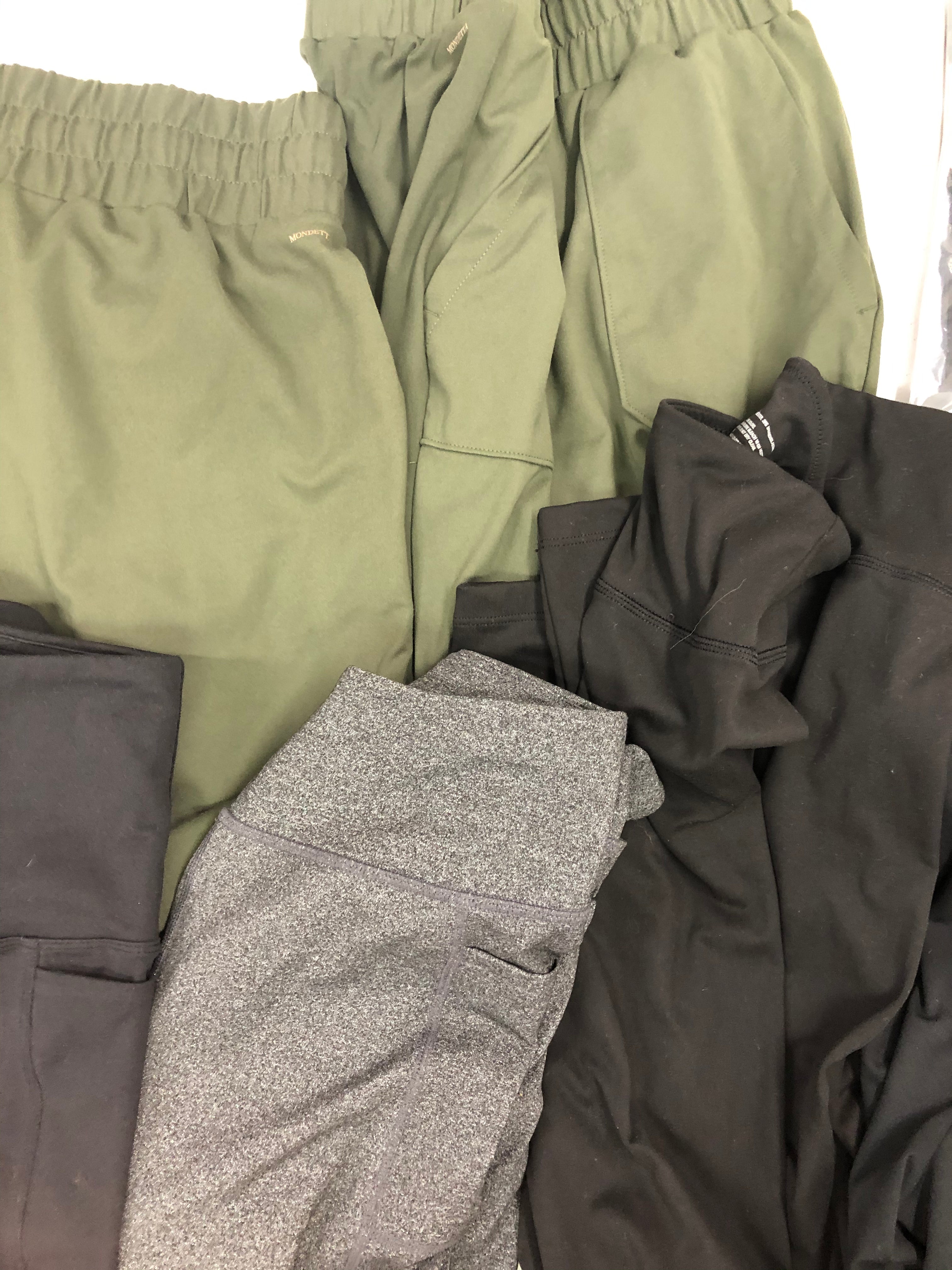 Women's Clothing Activewear Bottoms Wholesale Lot, FILA, CALVIN KLEIN, SKECHERS, FELINA, MONDETTA and more, 16 items, Shelf Pulls, MSRP $544