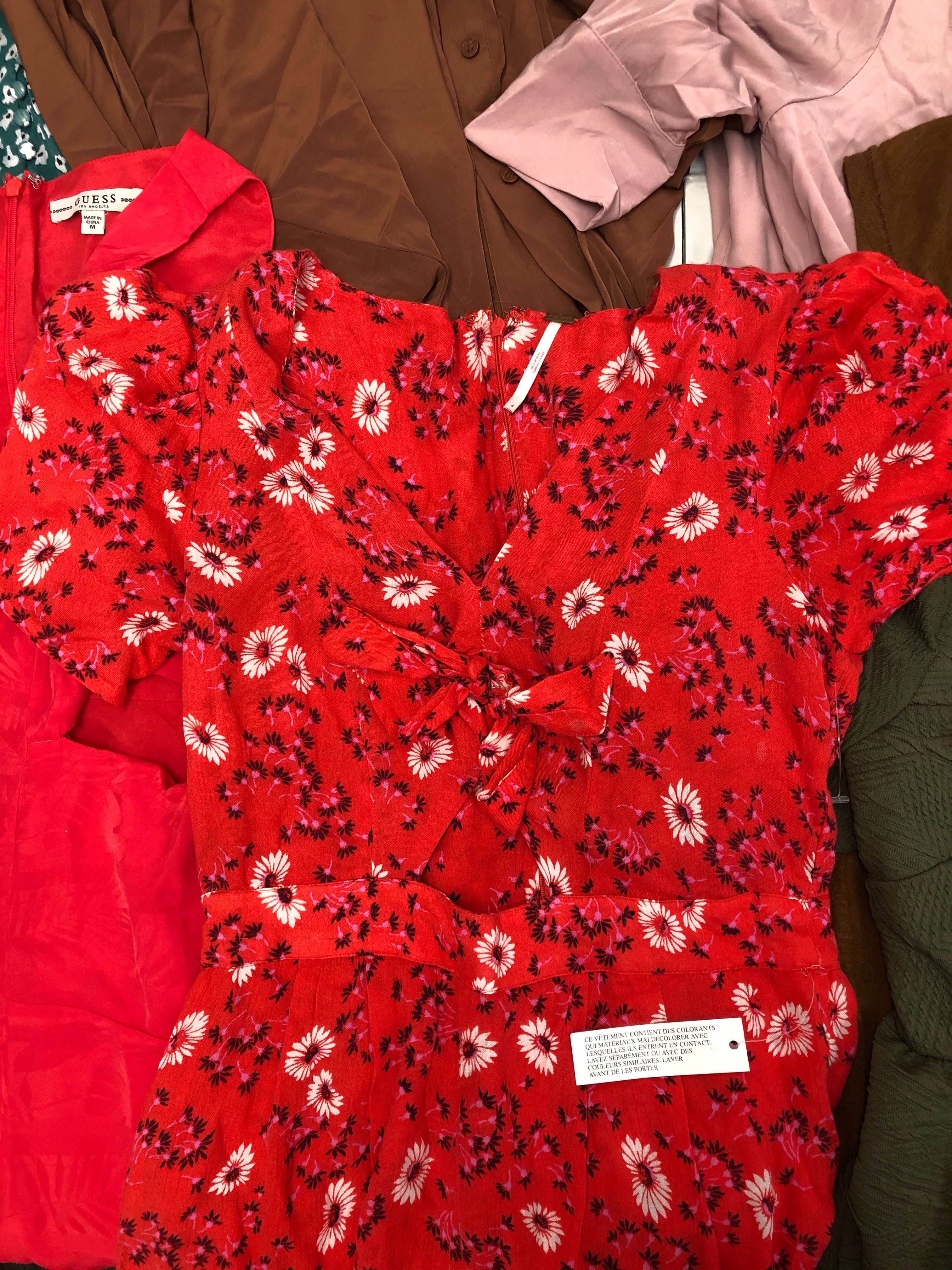 Women's Clothing Dresses Wholesale Lot, FREE PEOPLE, GUESS, ALFANI,BAR III, 9 items, Shelf Pulls, MSRP $741