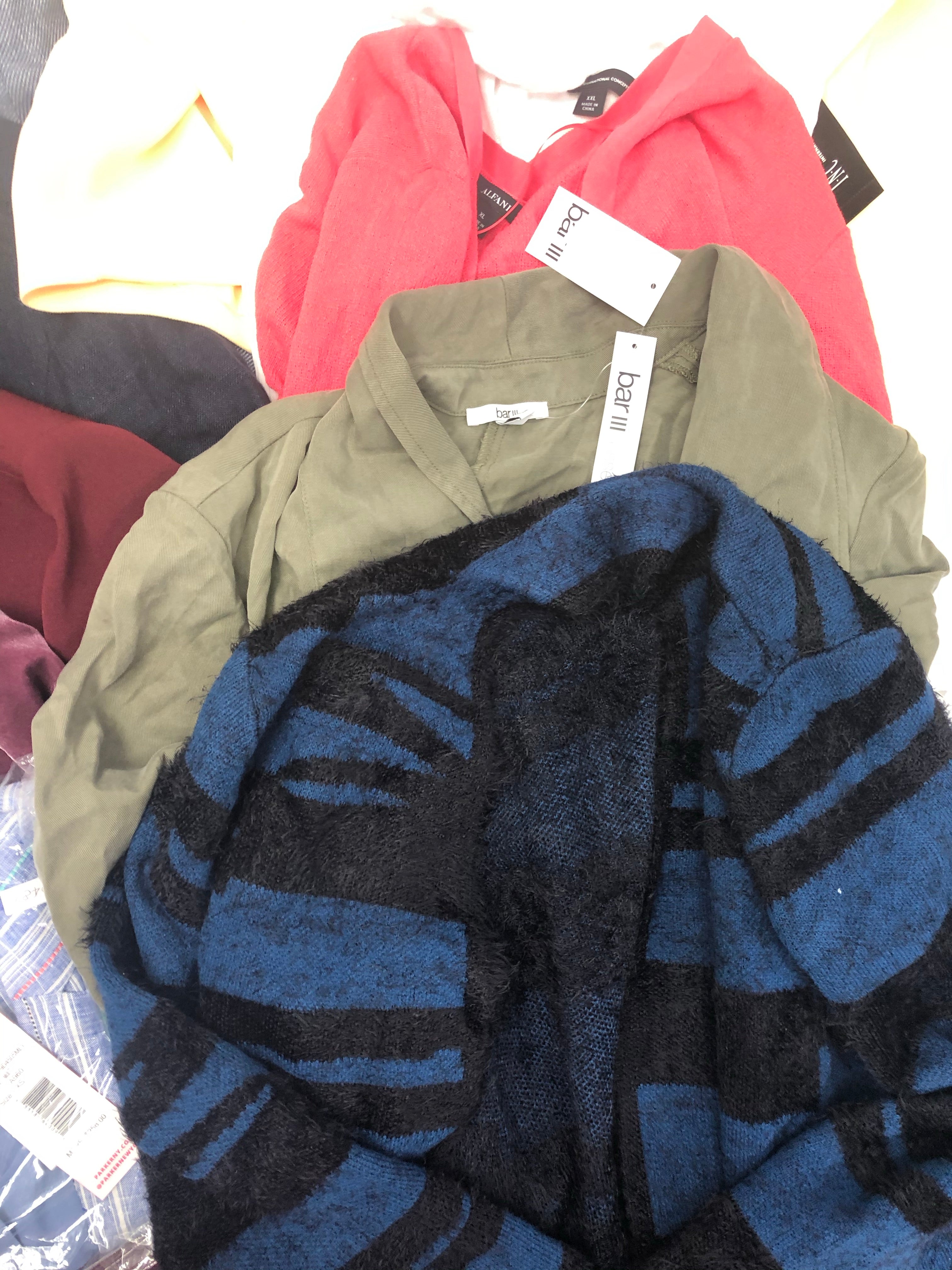 Women's Clothing Jacket Wholesale Lot, DKNY, Calvin Klein, Columbia, Tahari, Kasper, Alfani and more, 15 Units, Shelf Pulls, MSRP $1405.47