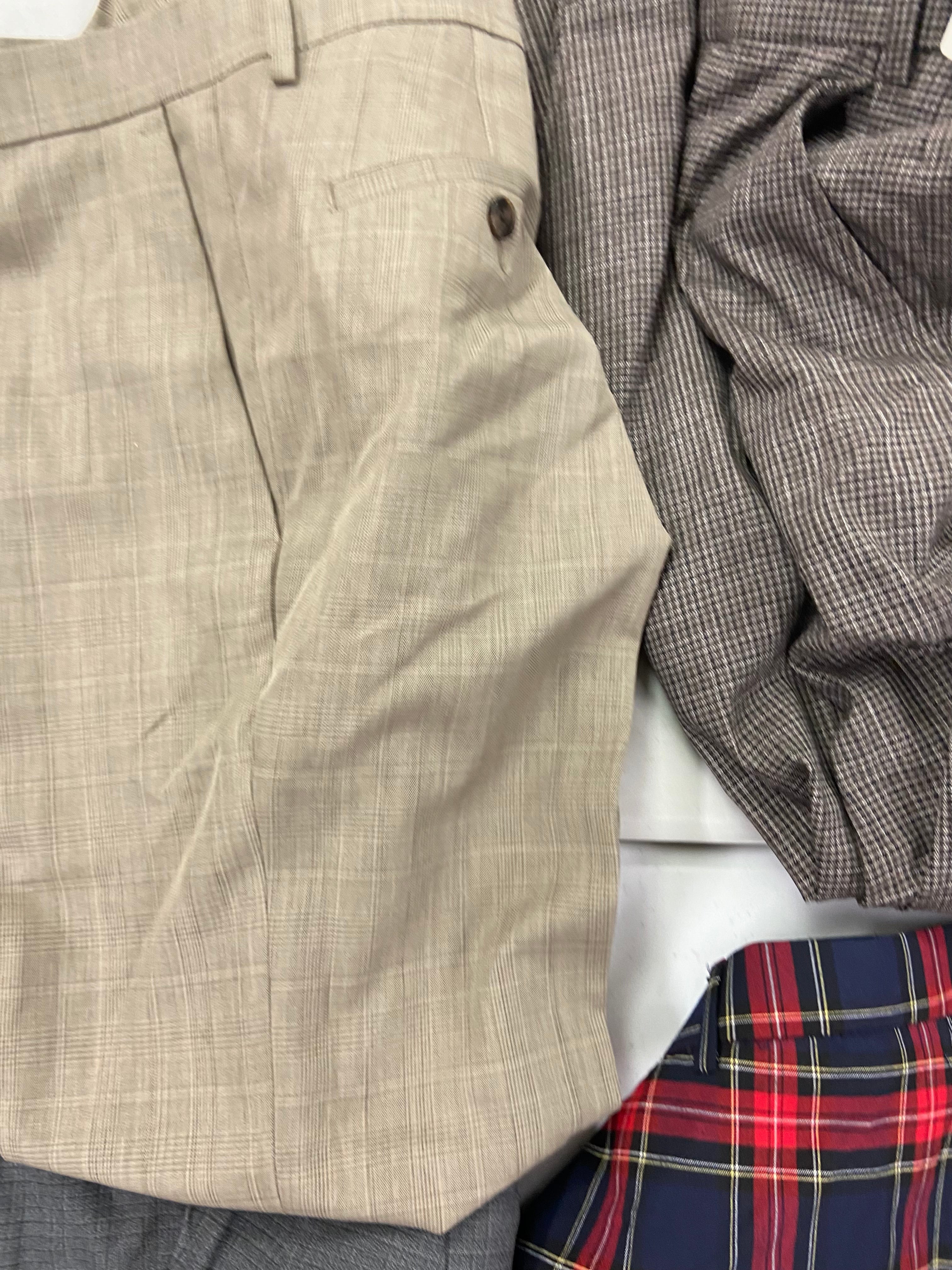 Men's Clothing Dress Pants Wholesale Lot, LAUREN RALPH LAUREN, PERRY ELLIS, TOMMY HILFIGER, KENNETH COLE, CK and more, 8 items, Shelf Pulls, MSRP $815