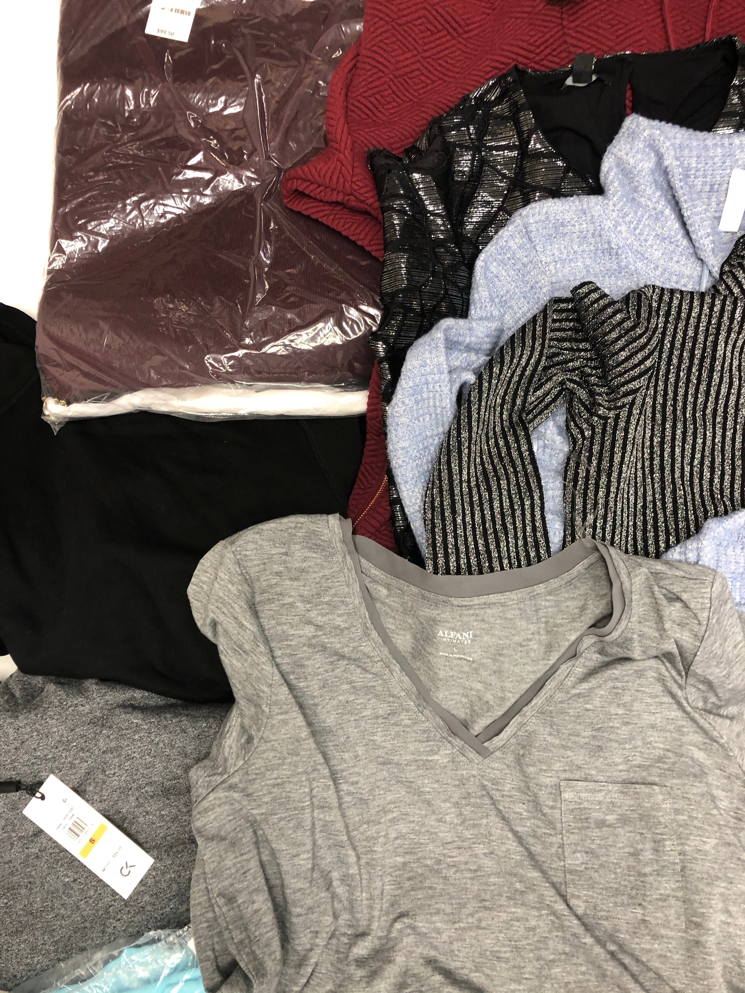 Women's Clothing Tops Wholesale Lot, DKNY, FILA, ADIDAS, CALVIN KLEIN, FREE PEOPLE, ALFANI and more, 26 Units, Shelf Pulls, MSRP $1,410