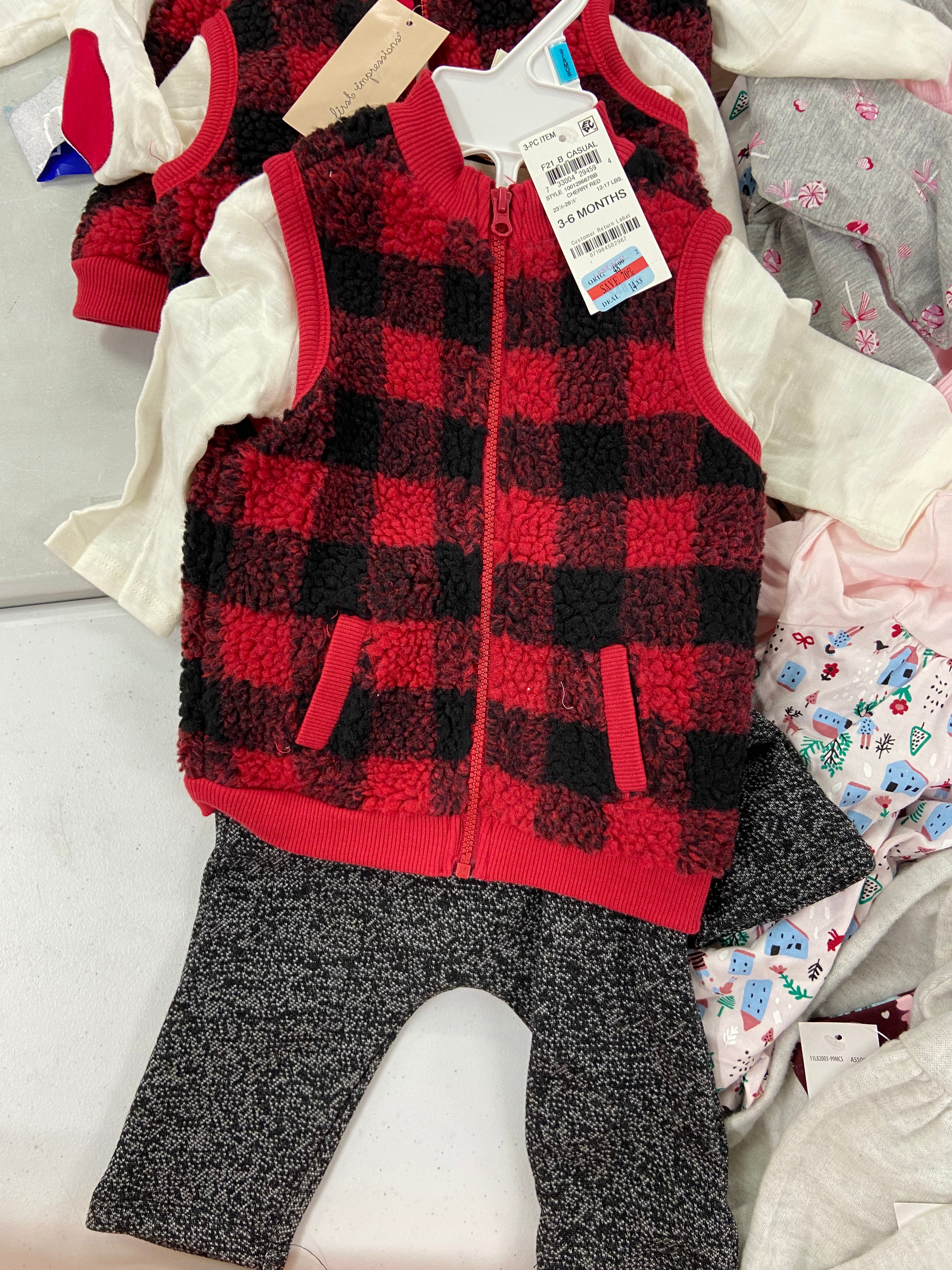 Kid's / Baby's Clothing Assorted Wholesale Lot, NIKE, MAX & OLIVIA, CARTER'S, FIRST IMPRESSIONS and more, 24 items, Shelf Pulls, MSRP $665