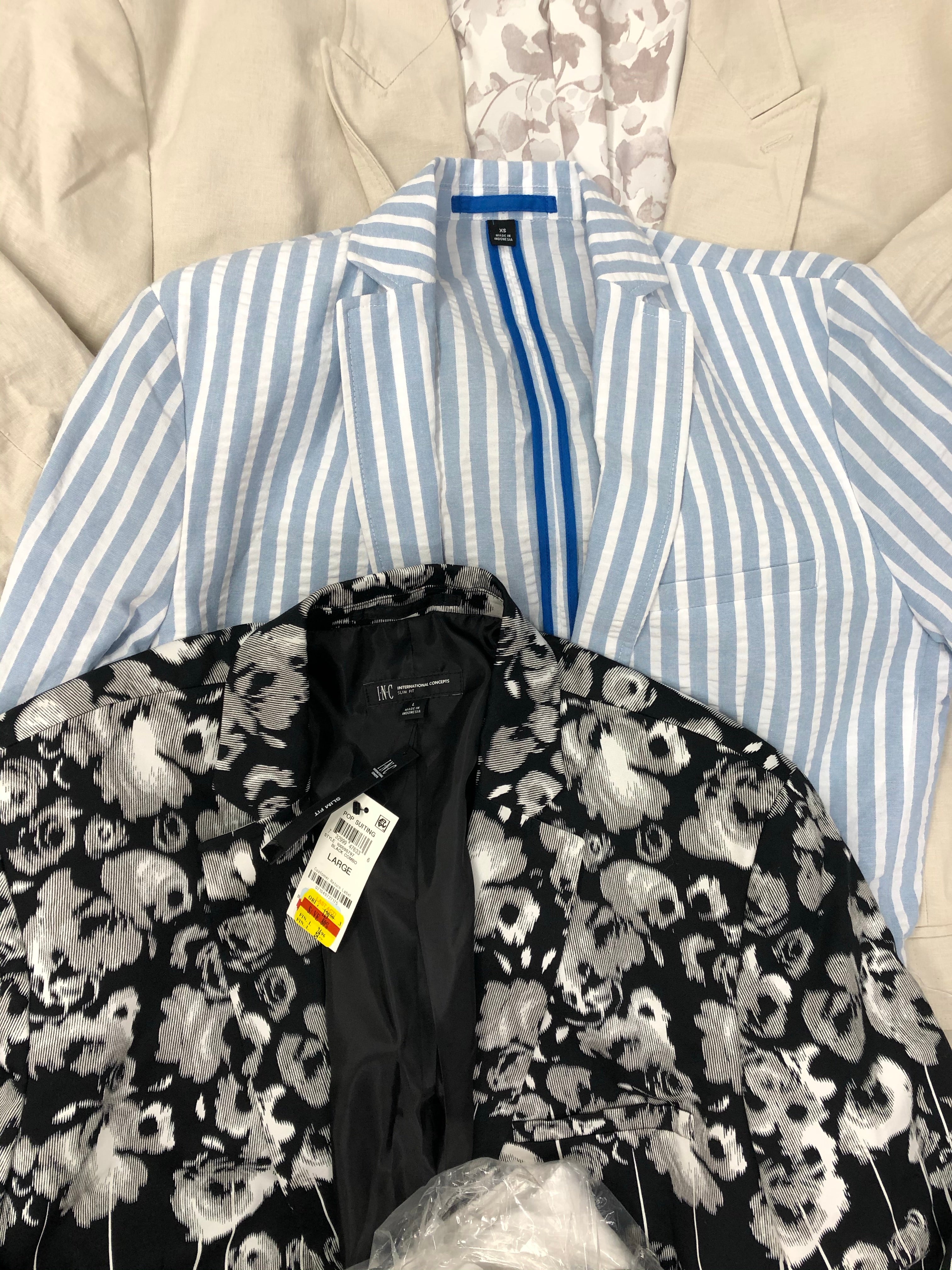 Men's Clothing SUITS/BLAZERS Wholesale Lot, INC, ALFANI, 10 Items, Shelf Pulls, MSRP $1,415
