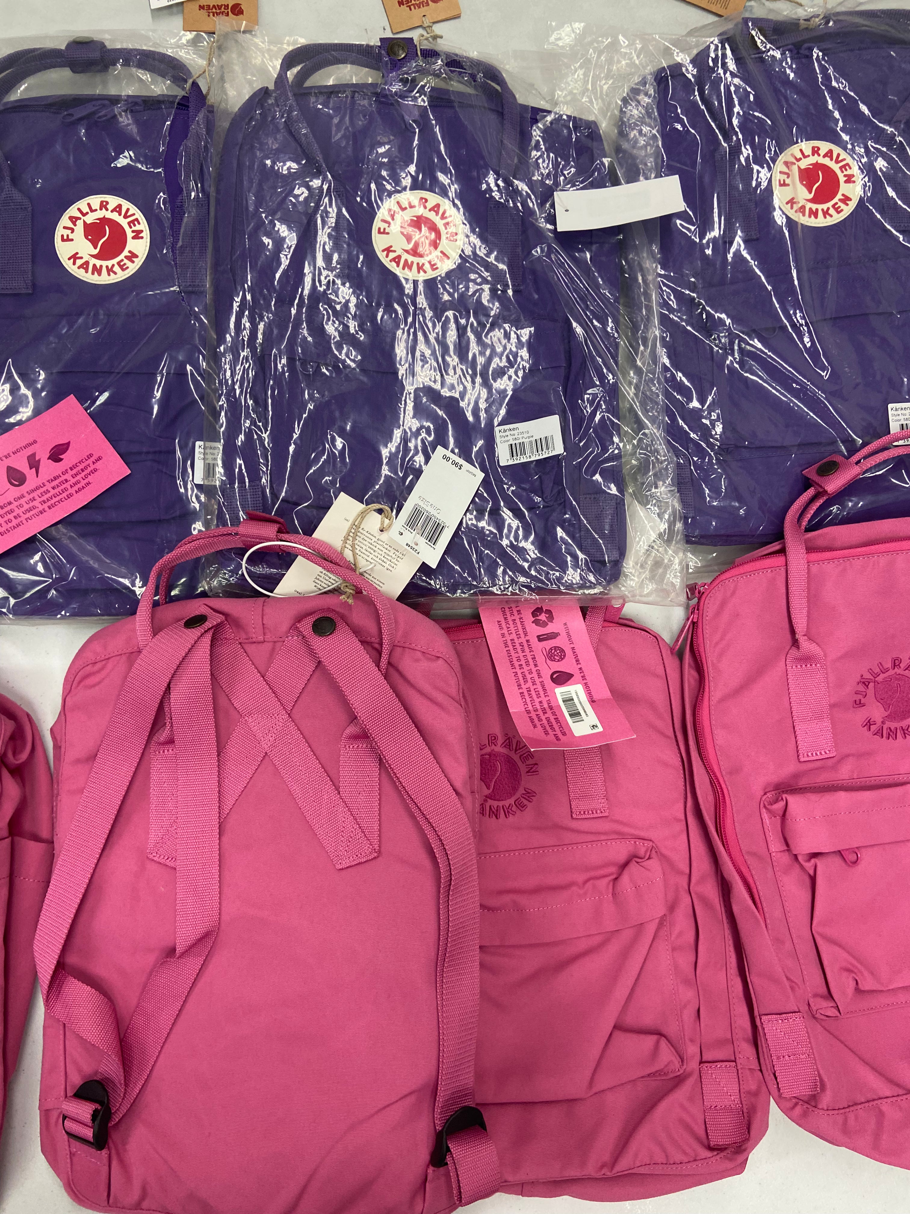 Women's Backpacks Wholesale Lot, FJALLRAVEN, 8 items, New, MSRP $680