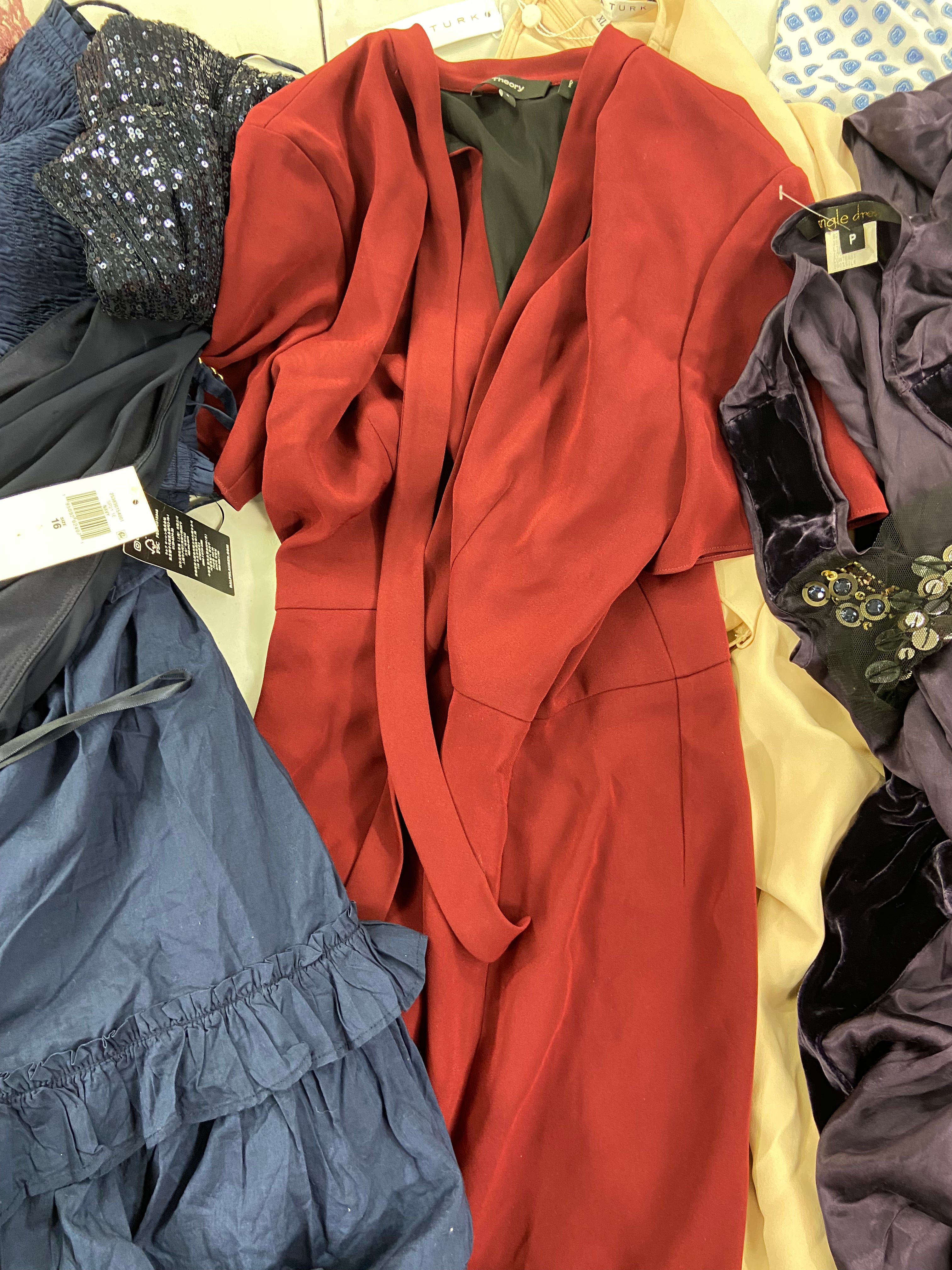 Women's Clothing Dresses Wholesale Lot, THEORY, POLO RALPH LAUREN, MICHAEL KORS, SPLENDID, TRINA TURK, ADRIANNA PAPELL  and more, 11 items, Shelf Pulls, MSRP $1,730