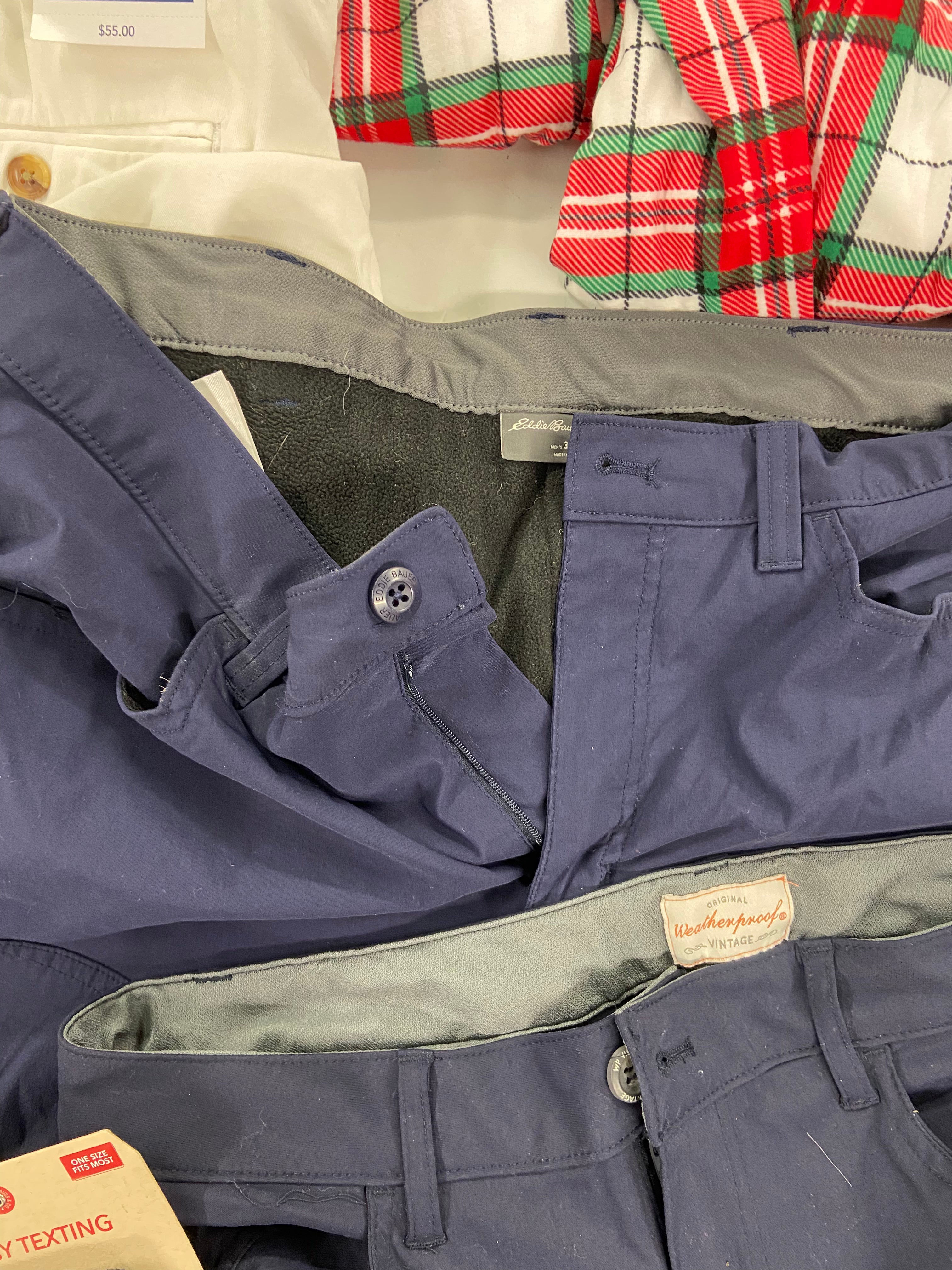 Men's Clothing Assorted Wholesale Lot, HURLEY, LEVI'S, EDDIE BAUER, WEATHERPROOF, ORVIS and more, 10 items, Shelf Pulls, MSRP $624