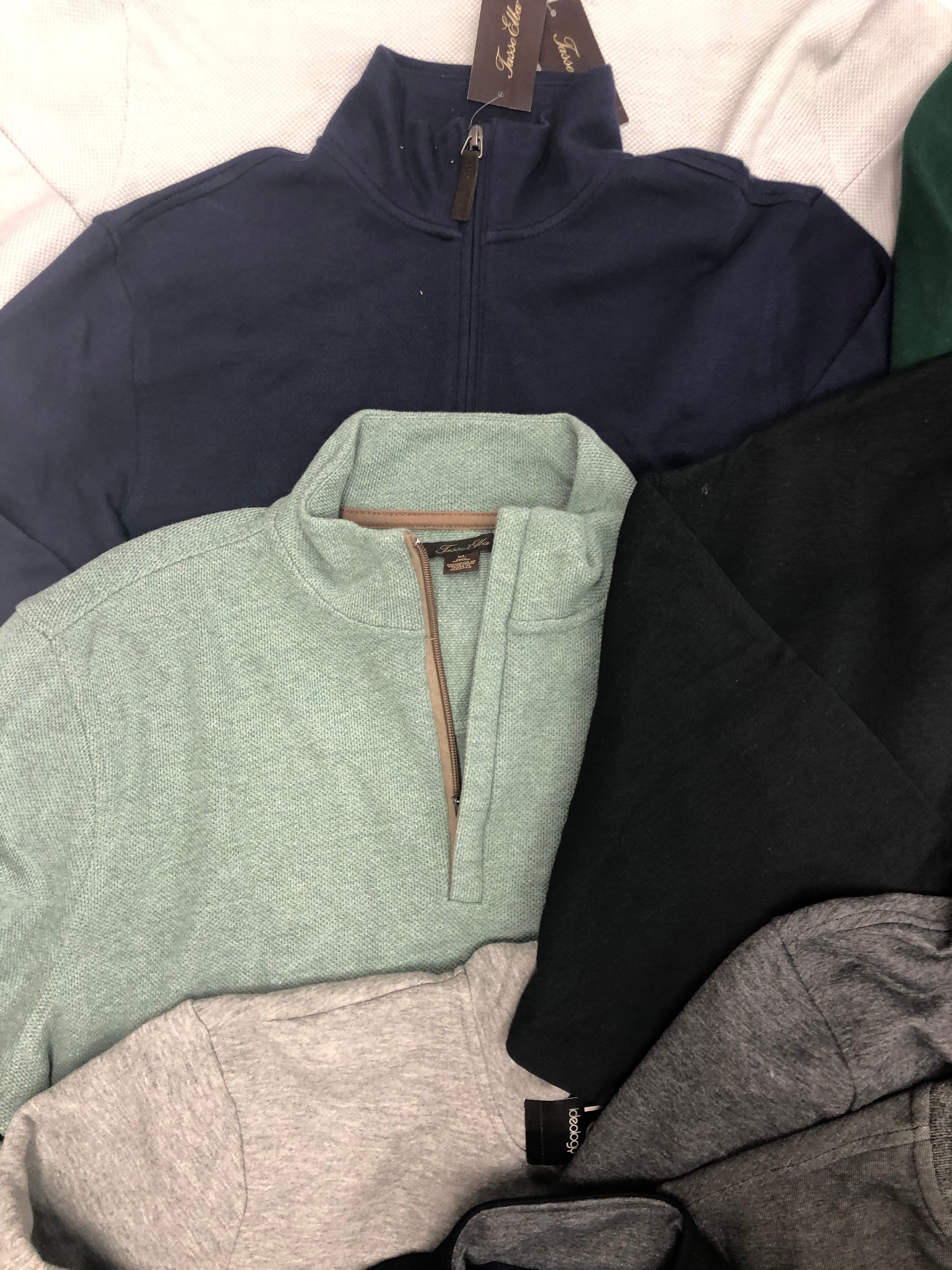 Men's Clothing Casual Top Wholesale Lot, Tasso Elba, Alfani, Club Room and more, 10 Units, Shelf Pulls, MSRP $523.48