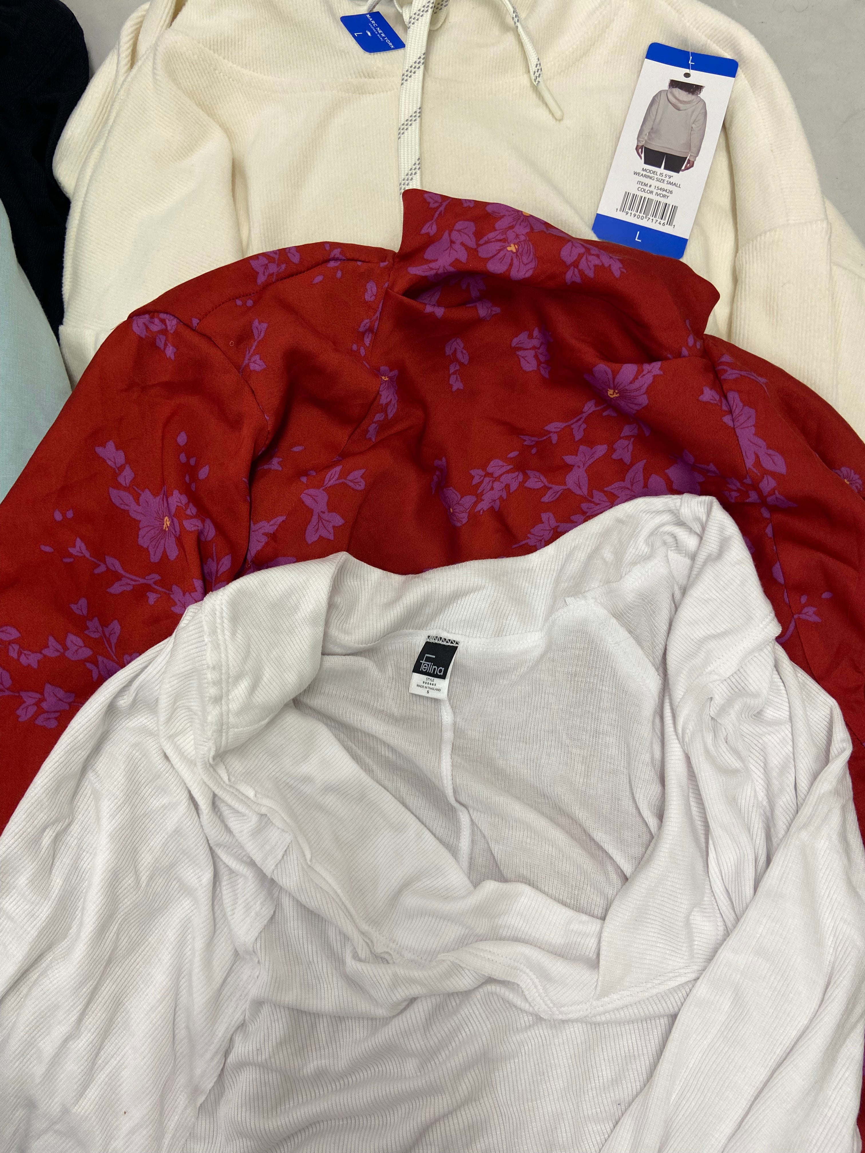 Women's?Clothings tops, Wholesale Lot, DKNY, VINCE CAMUTO, 1 STATE, BUFFALO, MARC NEW YORK, EDDIE BAUER, BANANA REPUBLIC, FREE PEOPLE and more, 23 items, CUSTOMER RETURNS