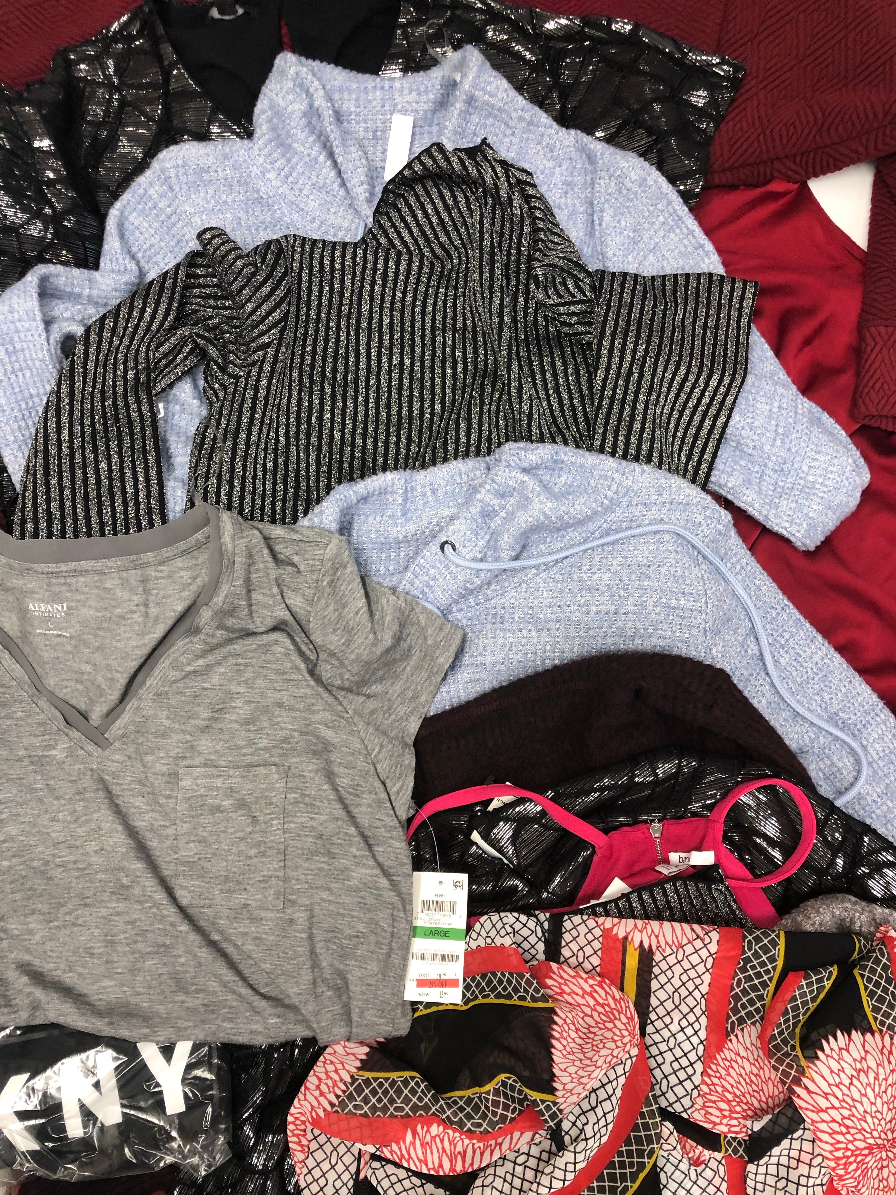 Women's Clothing Tops Wholesale Lot, DKNY, FILA, ADIDAS, CALVIN KLEIN, FREE PEOPLE, ALFANI and more, 26 Units, Shelf Pulls, MSRP $1,410