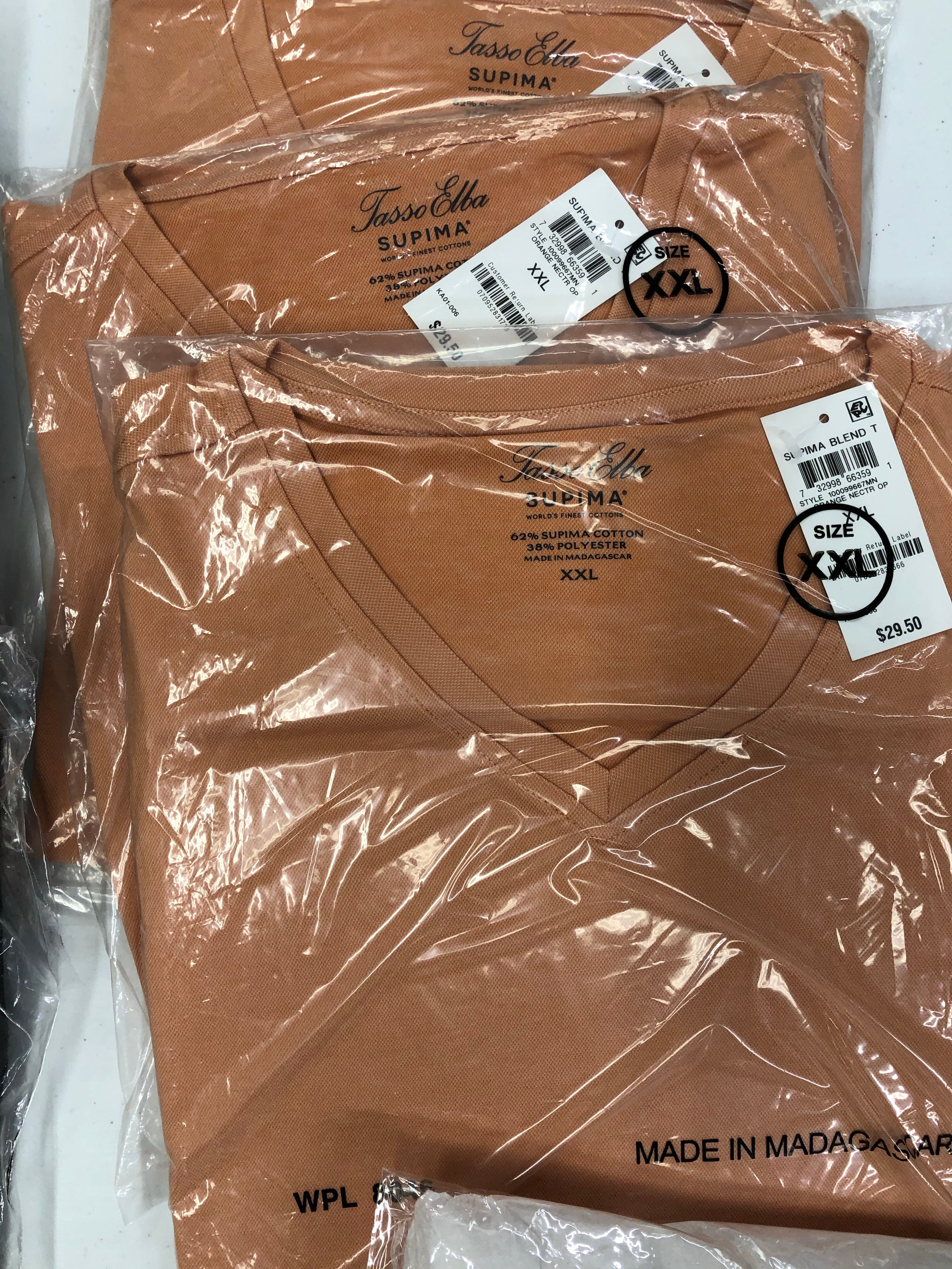 Men's Clothing Tops & Scarves Wholesale Lot, ADIDAS, CALVIN KLEIN, STEVE MADDEN, TASSO ELBA, AMERICAN APPAREL, 32 items, Shelf Pulls, MSRP $897