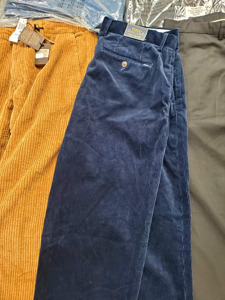 Men's Clothing Bottoms Wholesale Lot, HUGO BOSS, POLO RALPH LAUREN, NAUTICA, ALTEA, ALFANI and more, 10 Items, Shelf Pulls, MSRP $1,068