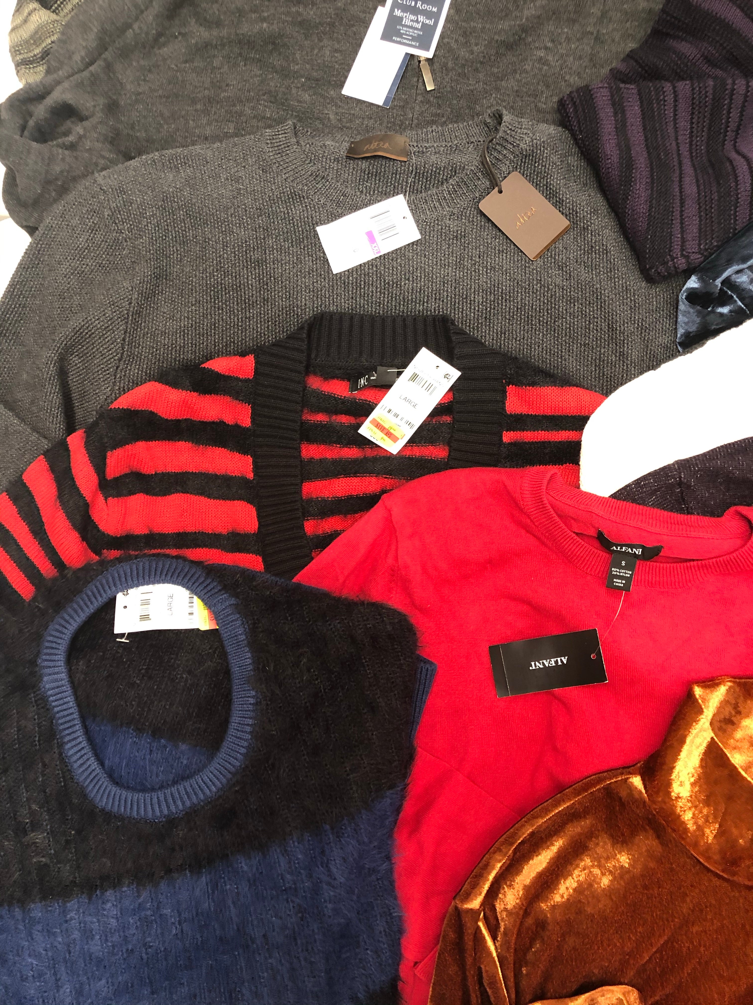 Men's Clothing Winter Top Wholesale Lot, Altea, Dylan Gray, Club Room, Alfani and more, 14 Units, Shelf Pulls, MSRP $1,408.50