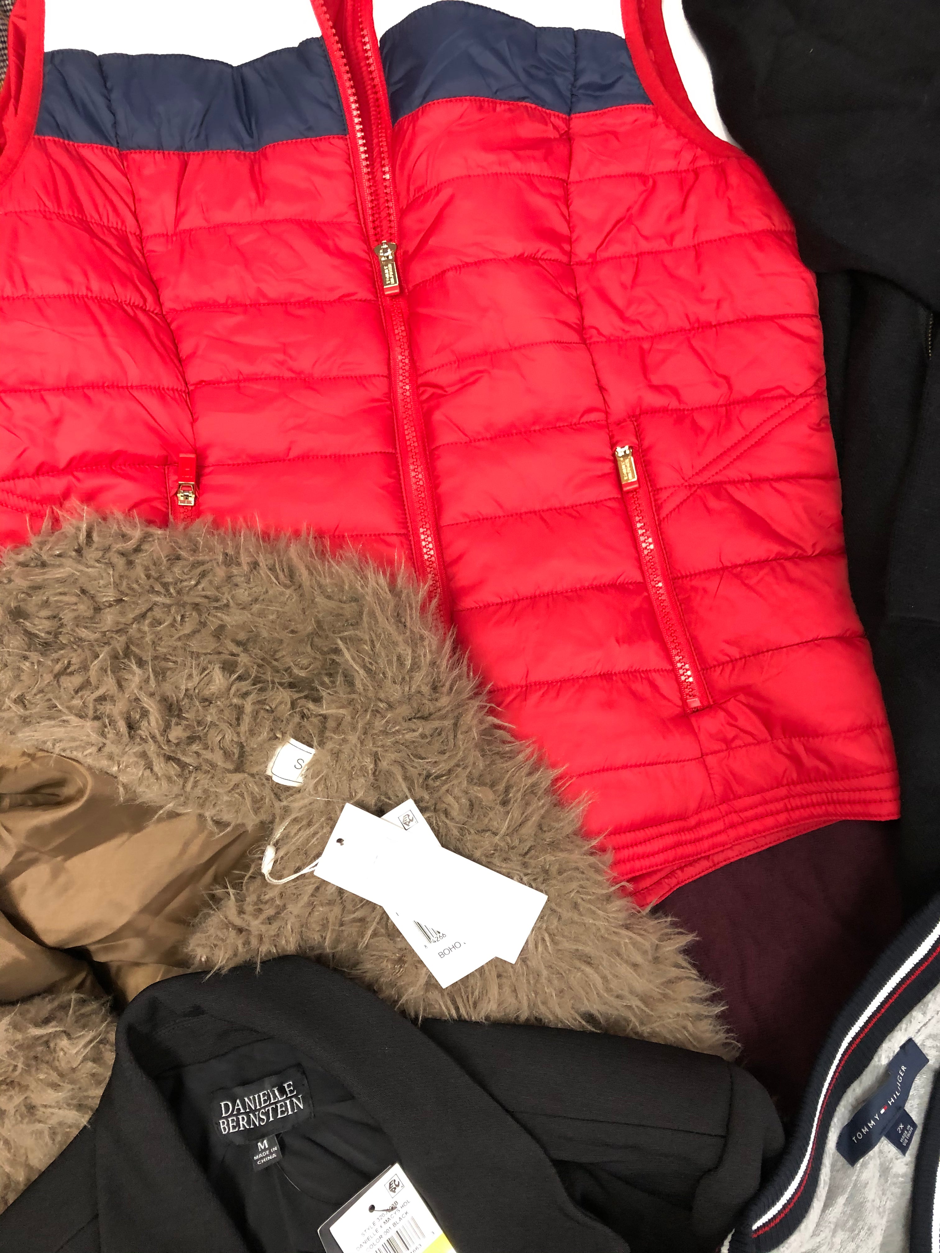 Women's Clothing Jackets and others Wholesale Lot, ADIDAS, TOMMY HILFIGER, KASPER, BELLDINI and more, 18 items, Shelf Pulls, MSRP $836