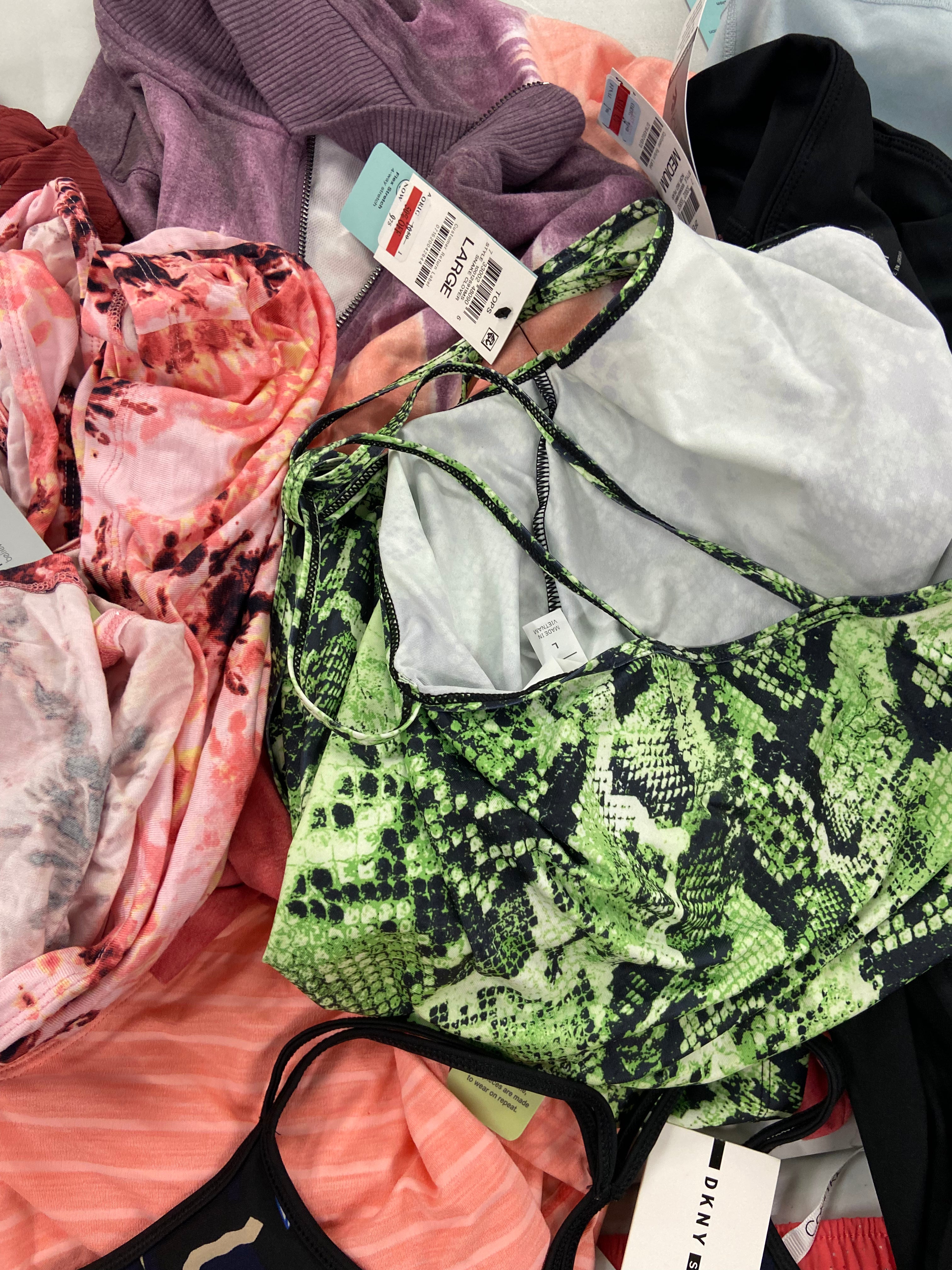 Women's Clothing Activewear Wholesale Lot, THE NORTH FACE, NIKE, ADIDAS, CK PERFORMANCE, DKNY, IDEOLOGY, 28 items, Shelf Pulls, MSRP $862