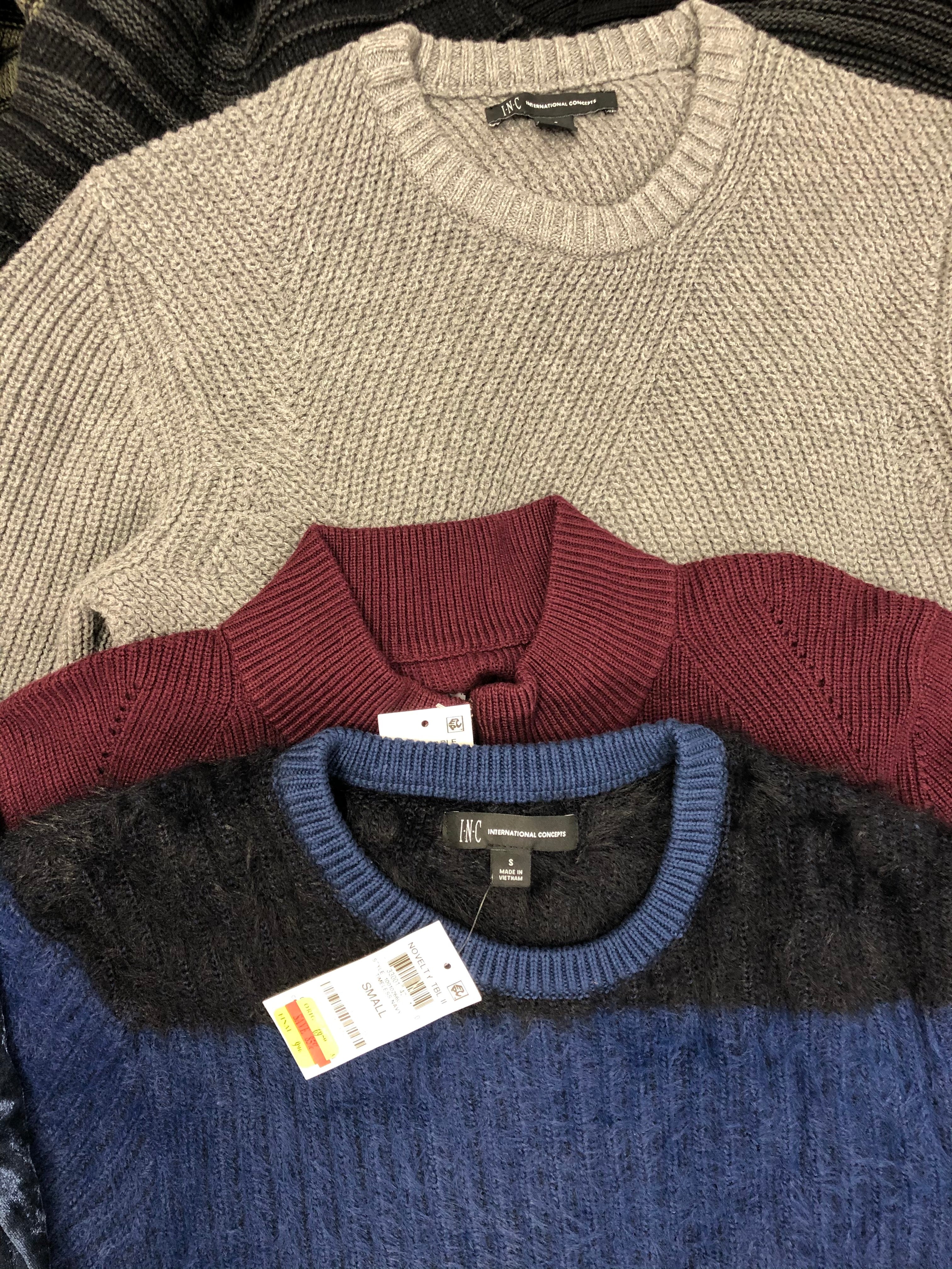 Men's Clothing Winter Top Wholesale Lot, INC and ALFANI, 10 Items, Shelf Pulls, MSRP $634