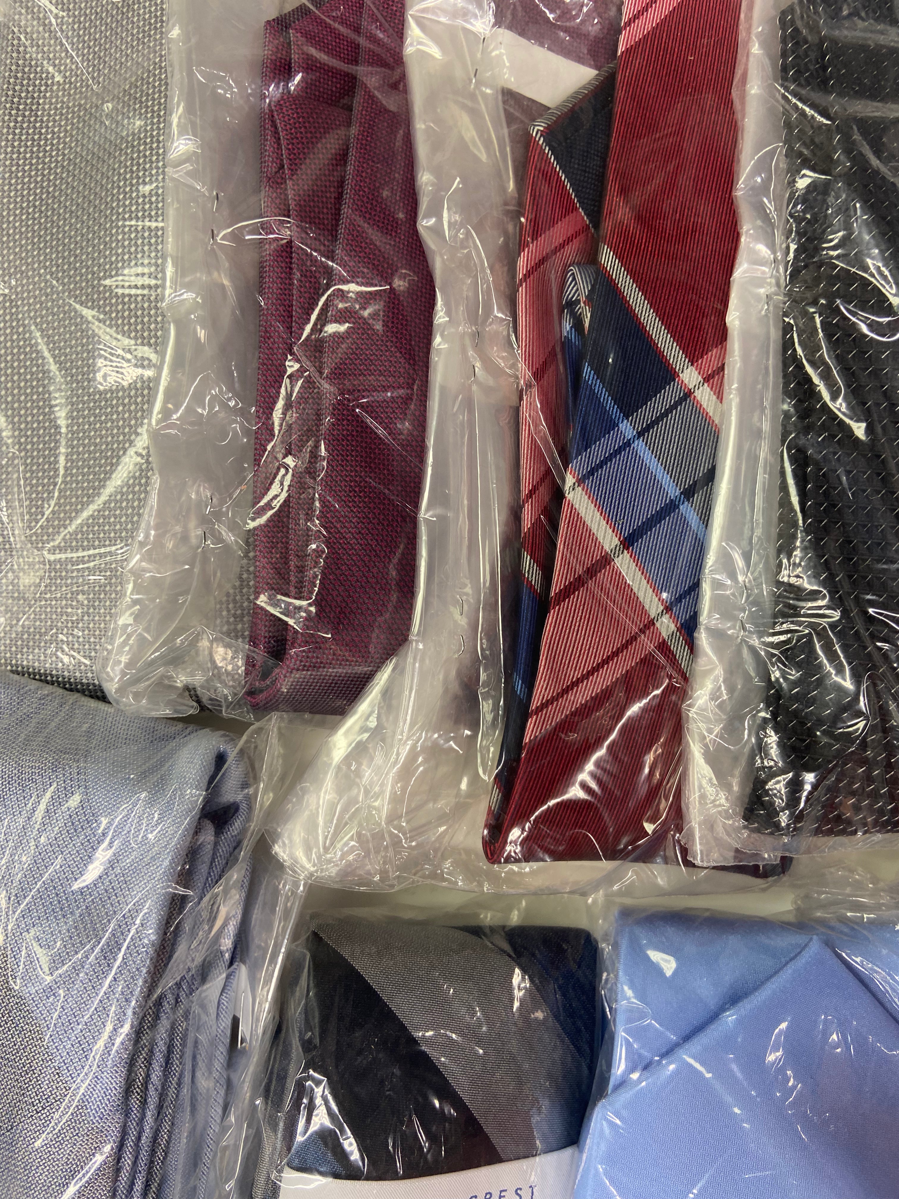 Men's Neckties Wholesale Lot, TOMMY HILFIGER, DKNY, MICHAEL KORS, KENNETH COLE, RYAN SEACREST, CALVIN KLEIN, CLUB ROOM and more, 66 items, CUSTOMER RETURNS
