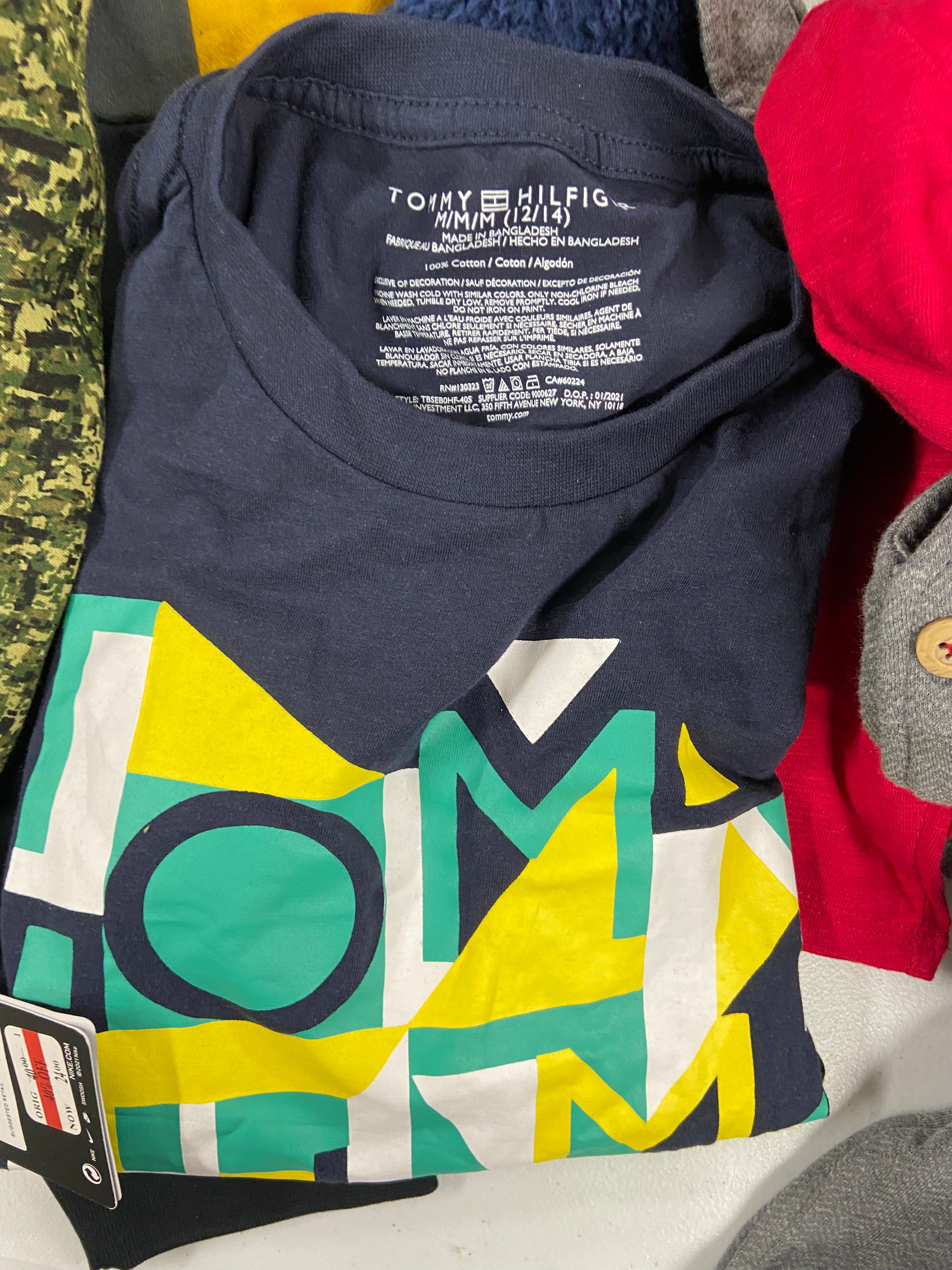 Kid's / Baby's Clothing Assorted Wholesale Lot, NIKE, CHAMPION, NEW BLUEBERRI, DISNEY, TOMMY HILFIGER and more, 18 items, Shelf Pulls, MSRP $663