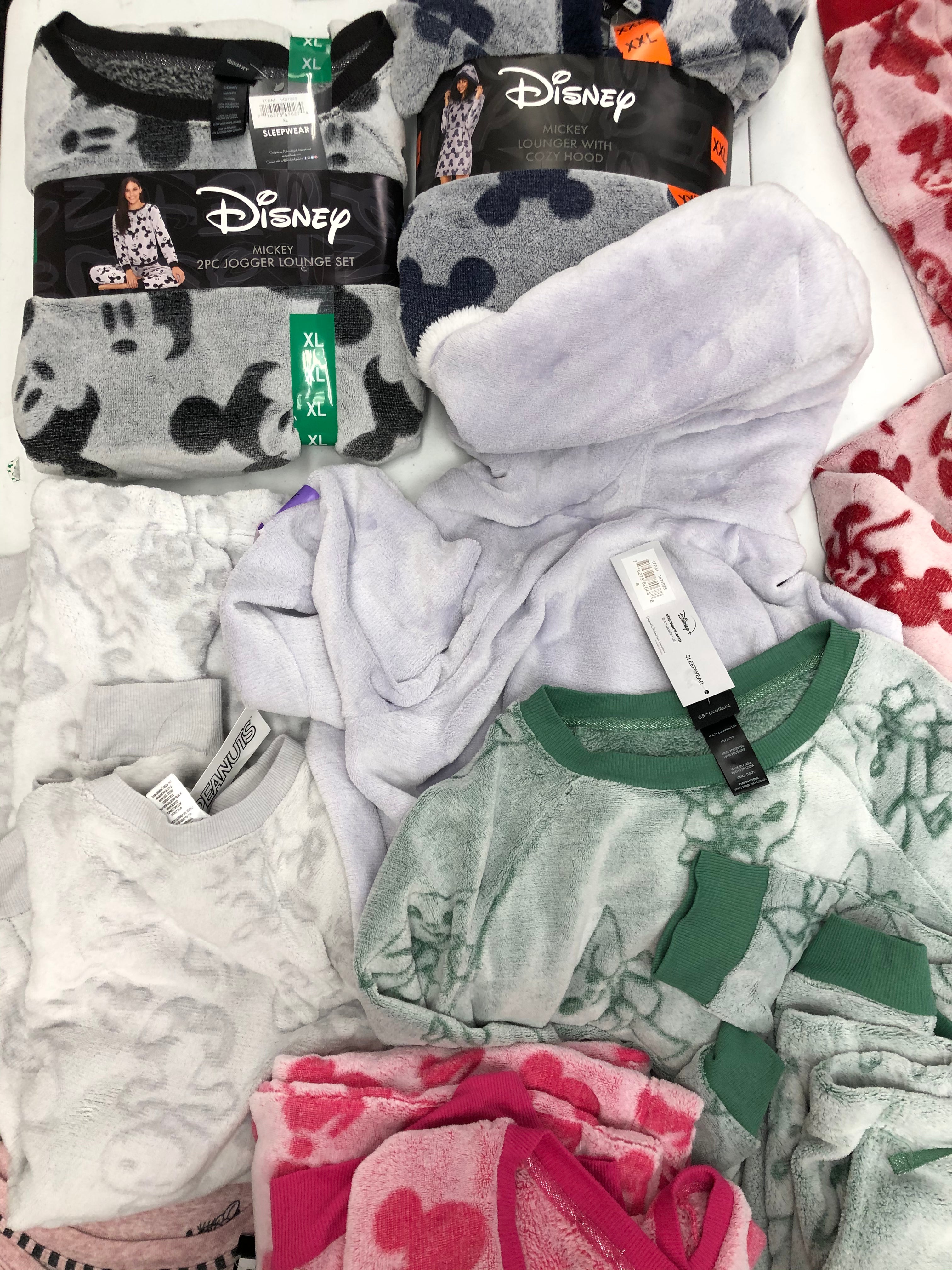 Women's Clothing SLEEPEWEAR Wholesale Lot, DISNEY ONLY, 9 items, New, MSRP $447