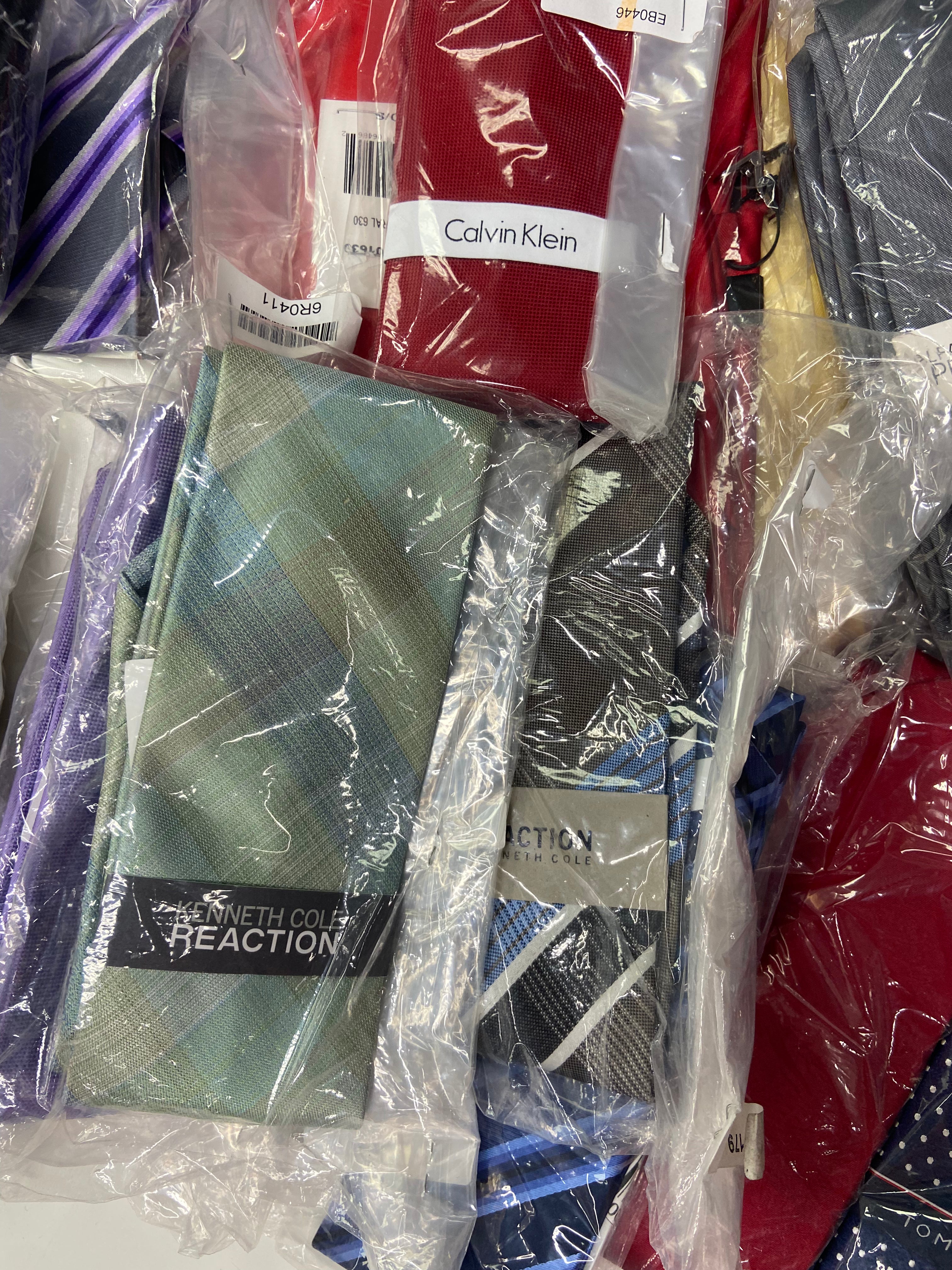 Men's Neckties Wholesale Lot, NAUTICA, TOMMY HILFIGER, MICHAEL KORS, KENNETH COLE, RYAN SEACREST, CALVIN KLEIN, and more, 108 items, CUSTOMER RETURNS