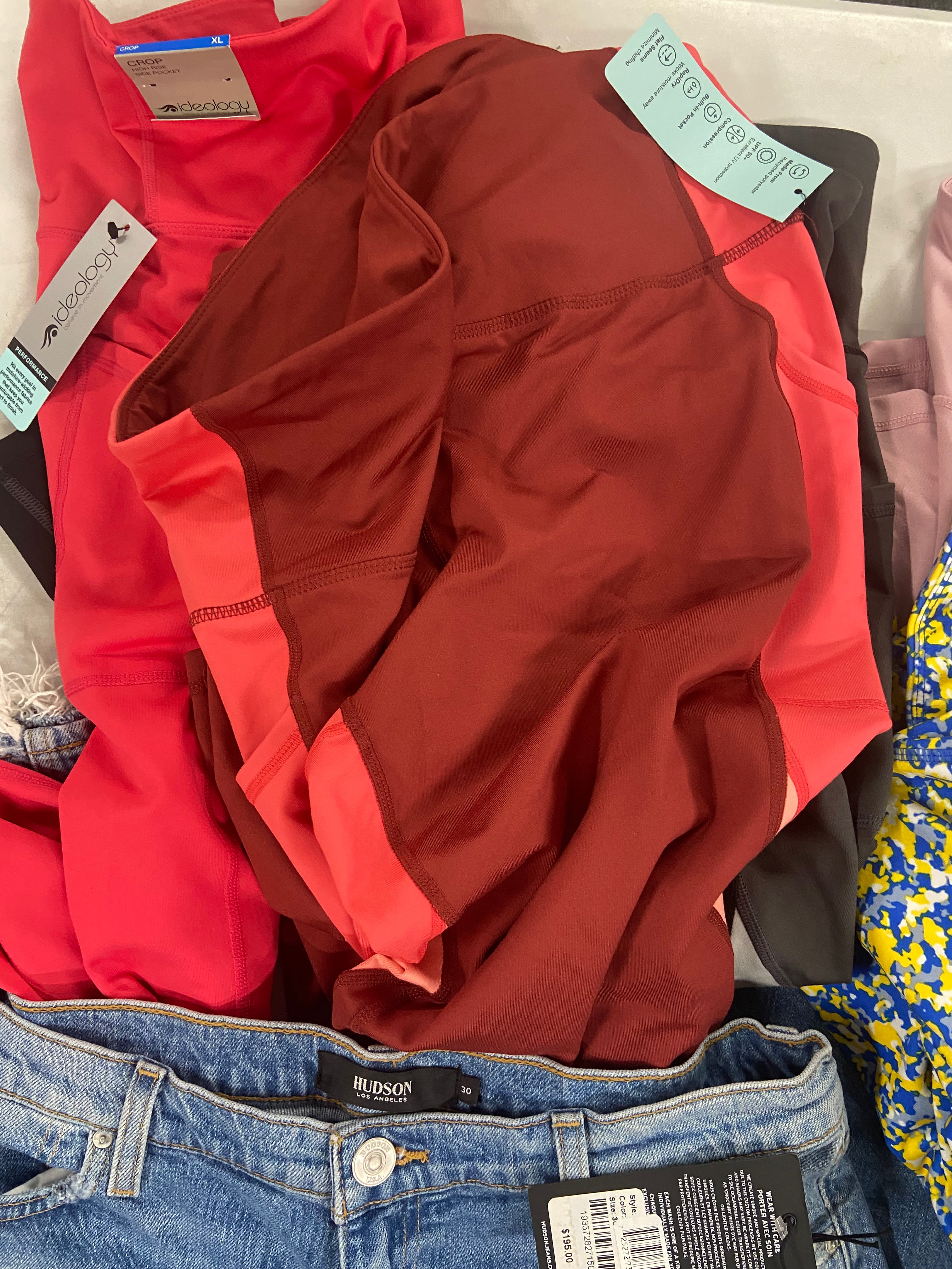Women's Clothing Leggings, Jeans & Others, Wholesale Lot, HUDSON, UNDER ARMOUR, CHAMPION, DKNY and Others, 18 items, Shelf Pulls, MSRP $979